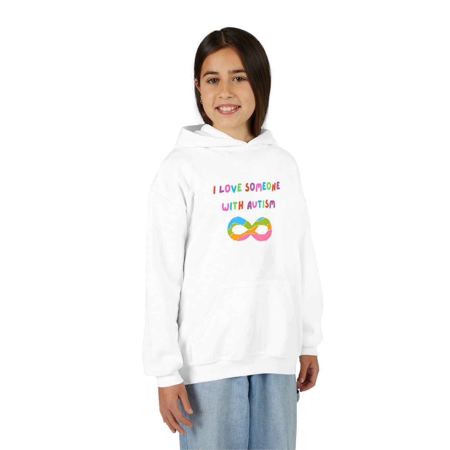 Autism Awareness Youth Hoodie - I Love Someone with Autism
