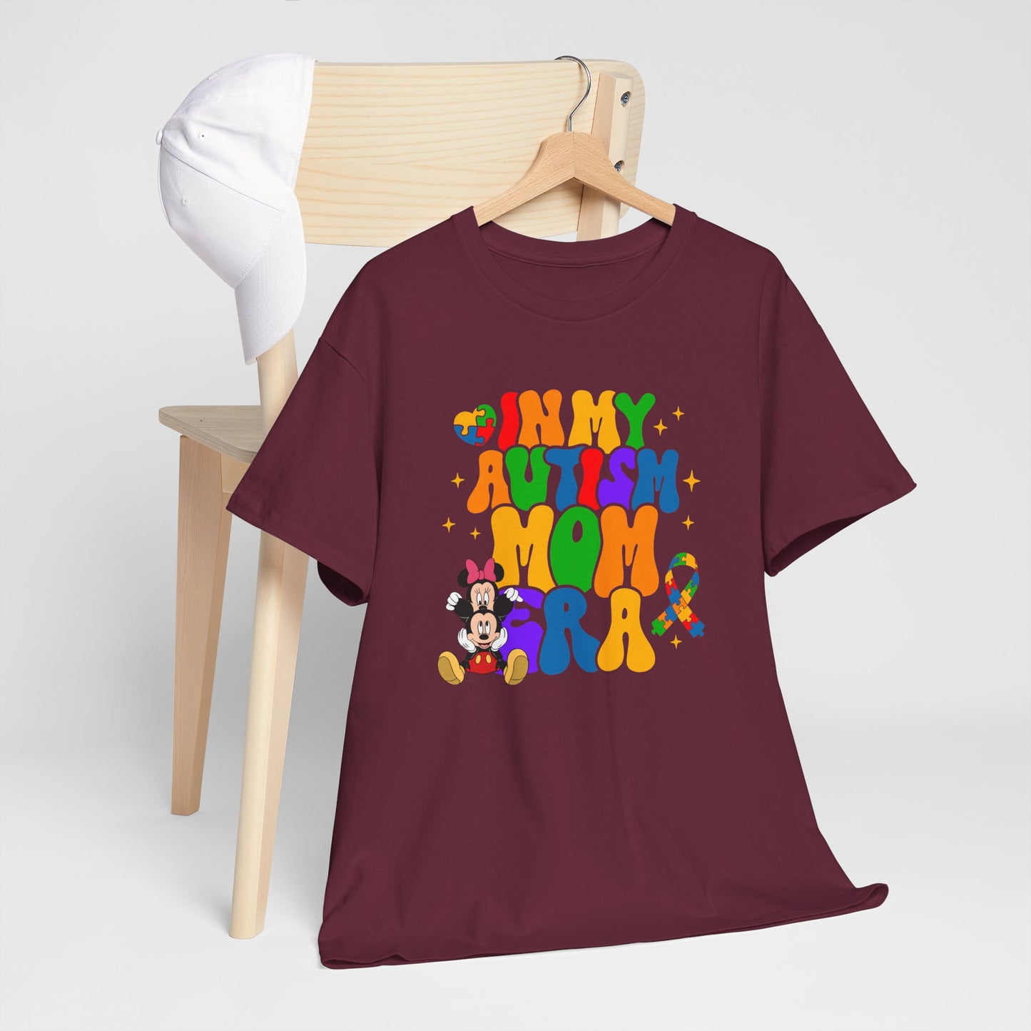Autism Era Mom T-Shirt – Colorful Puzzle Heart Awareness Tee