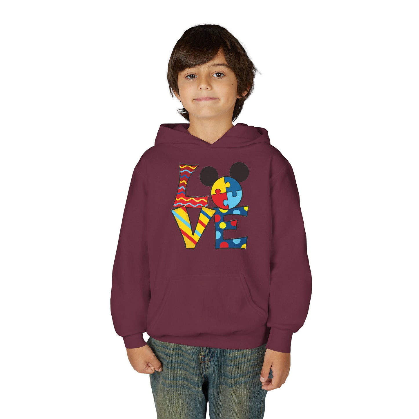 Colorful Puzzle Love Youth Hoodie