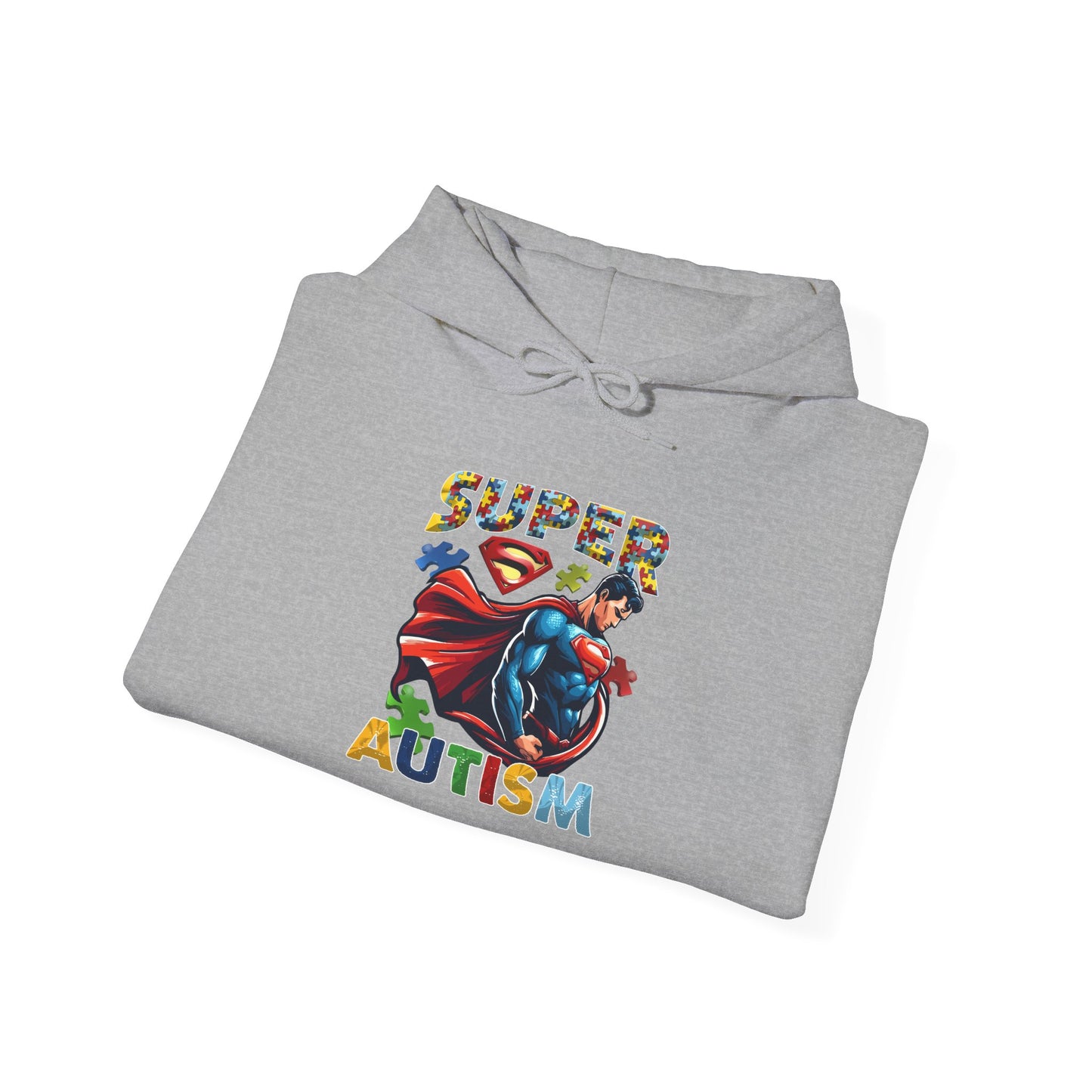 Autism Superhero Hoodie — "Super Autism" Colorful Awareness Pullover