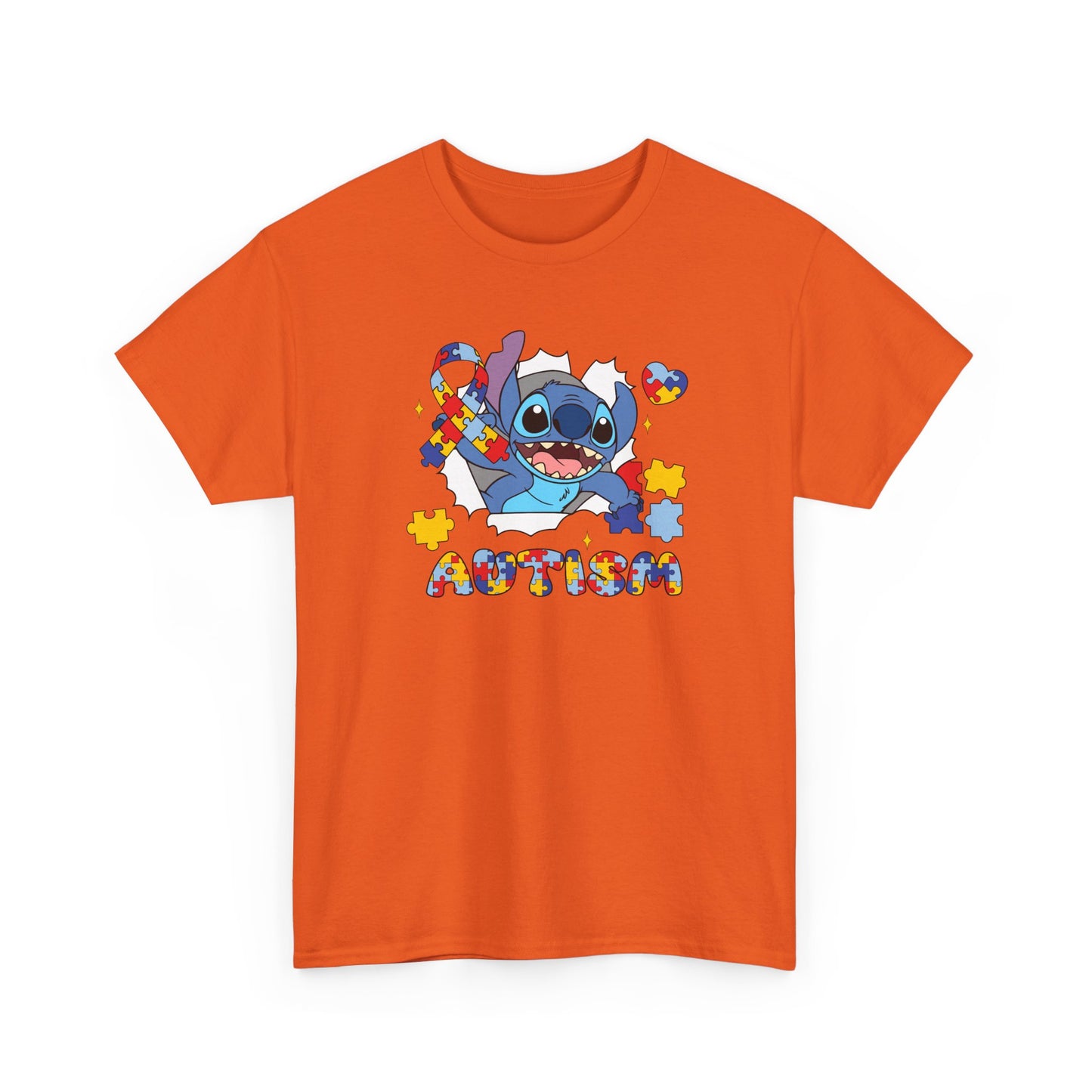 Stitch Autism Awareness T-Shirt — Puzzle Heart Design
