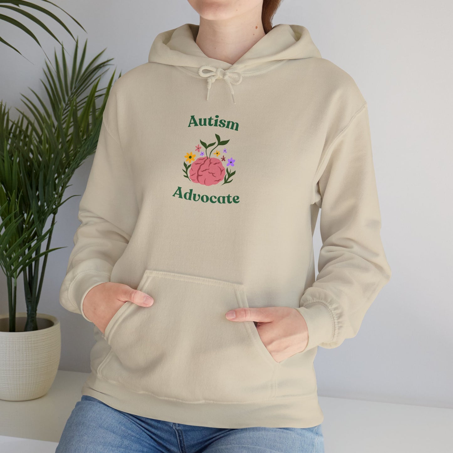 Autism Advocate Hoodie — Floral Puzzle Heart Support Sweatshirt
