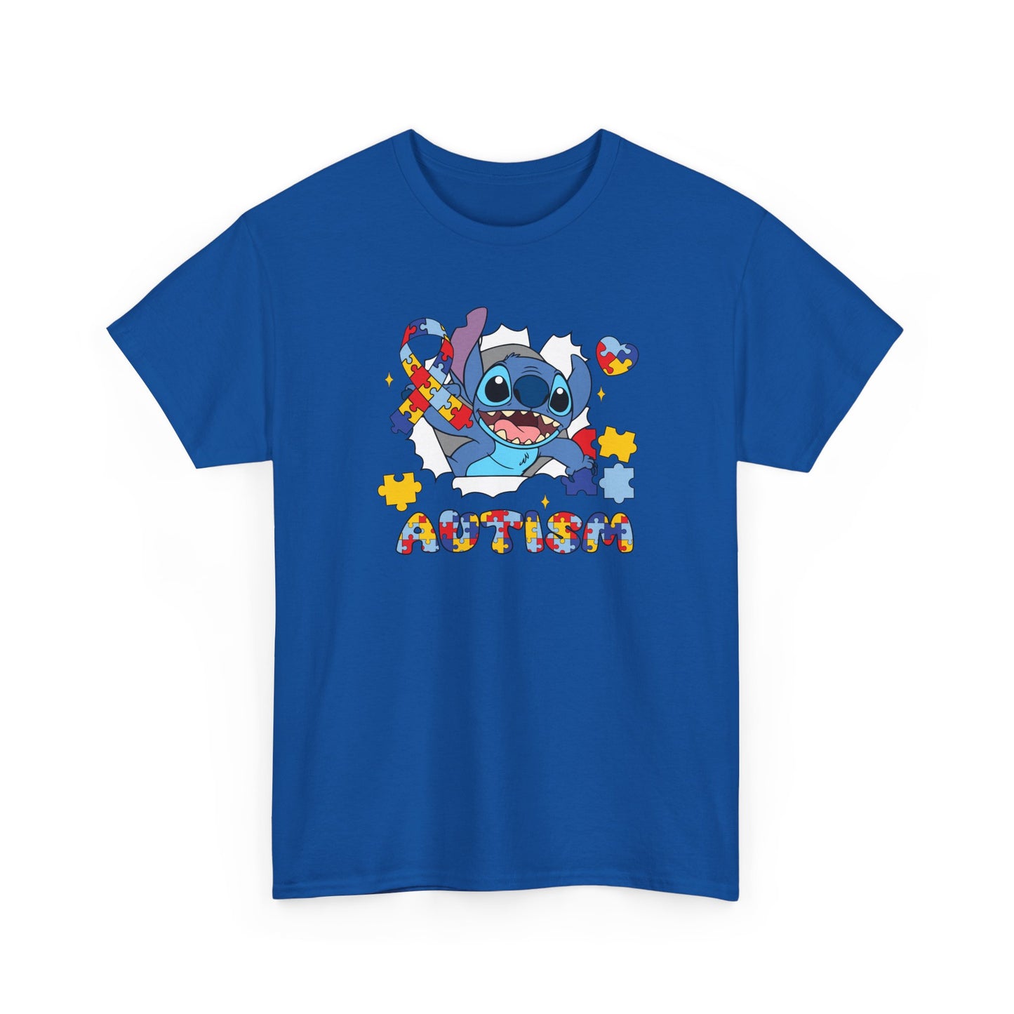 Stitch Autism Awareness T-Shirt — Puzzle Heart Design