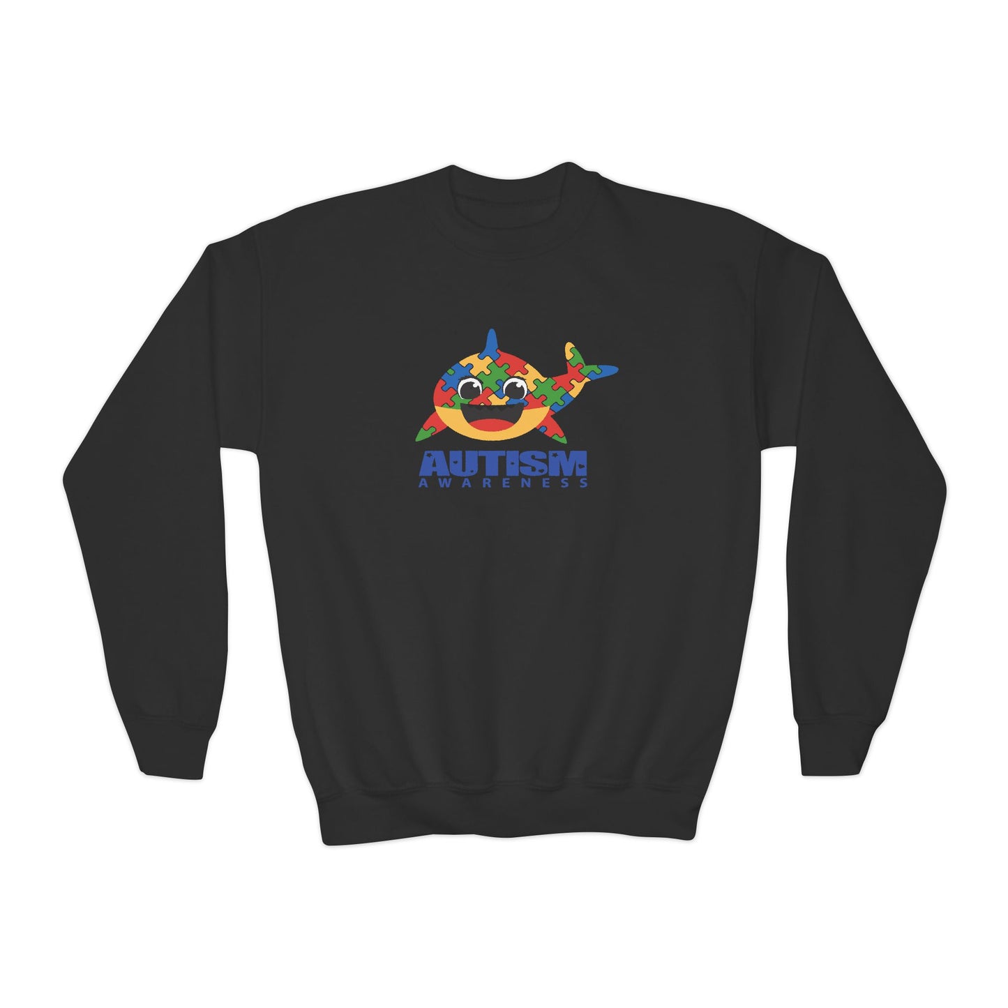 Colorful Autism Awareness Youth Crewneck Sweatshirt