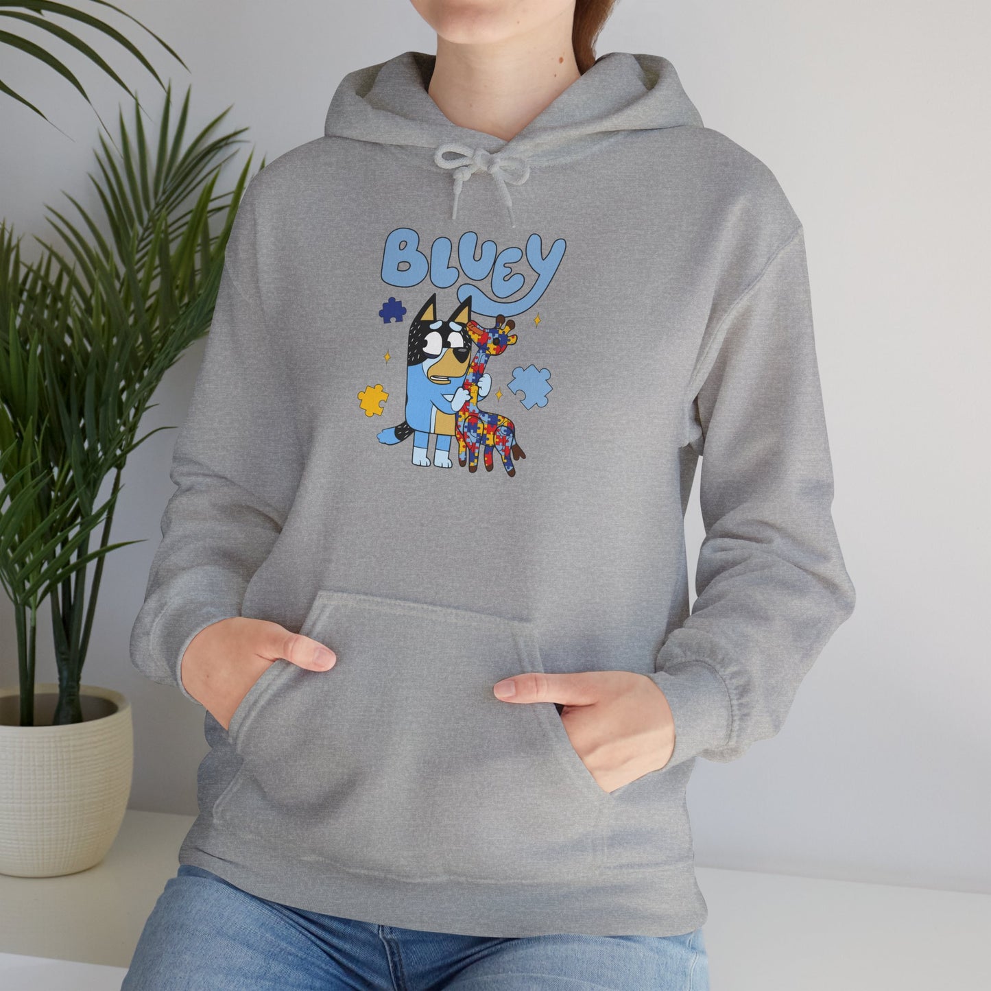 Bluey Cartoon Hoodie — Cute Blue Heeler Kids TV Character Pullover