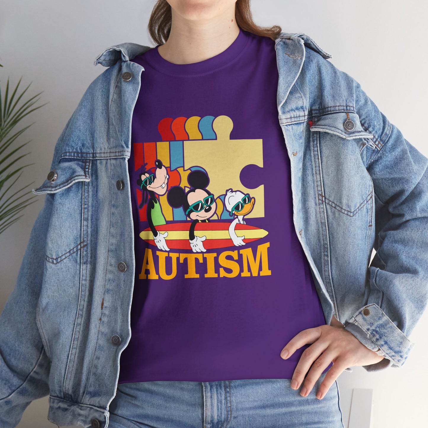 Autism Awareness Tee — Colorful Puzzle & Playful Characters Design