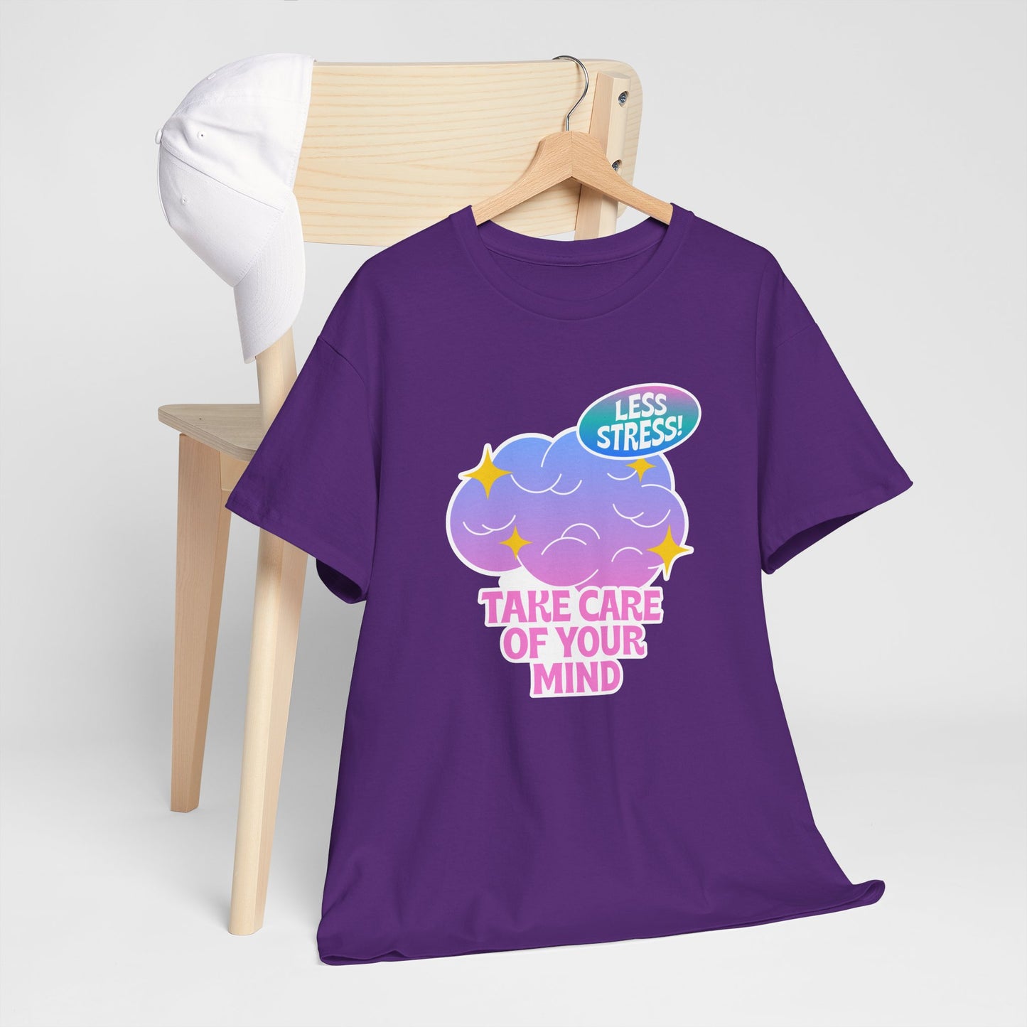 Stress Relief Unisex Cotton Tee - Take Care of Your Mind