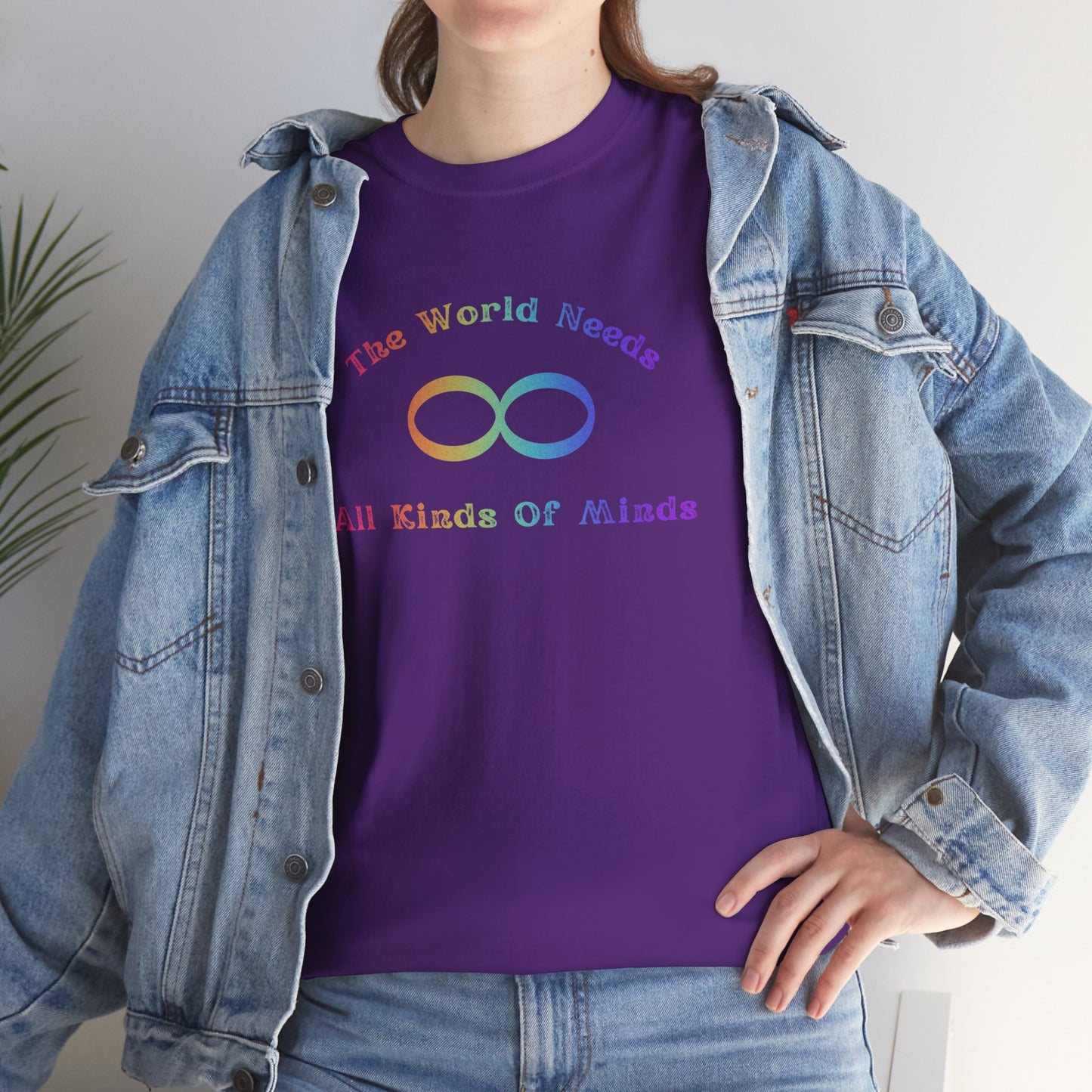 Inclusive Message Unisex Tee - 'The World Needs All Kinds of Minds'