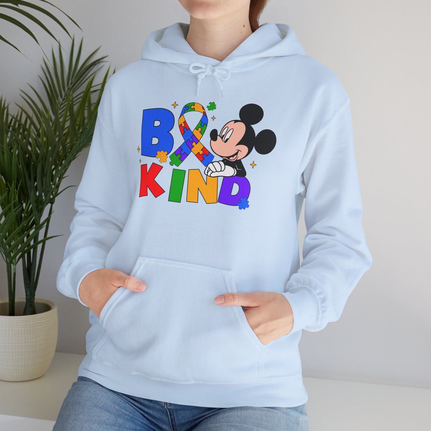 Be Kind Hoodie — Rainbow Ribbon Mickey Mouse Anti-Bullying Sweatshirt