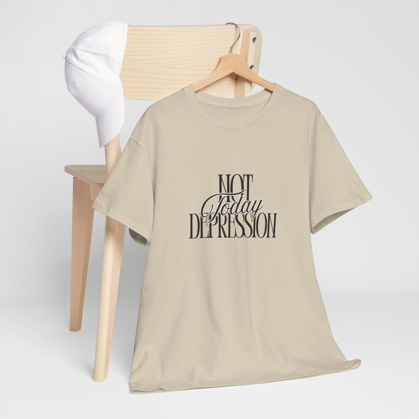 Not Today Depression Unisex Heavy Cotton Tee