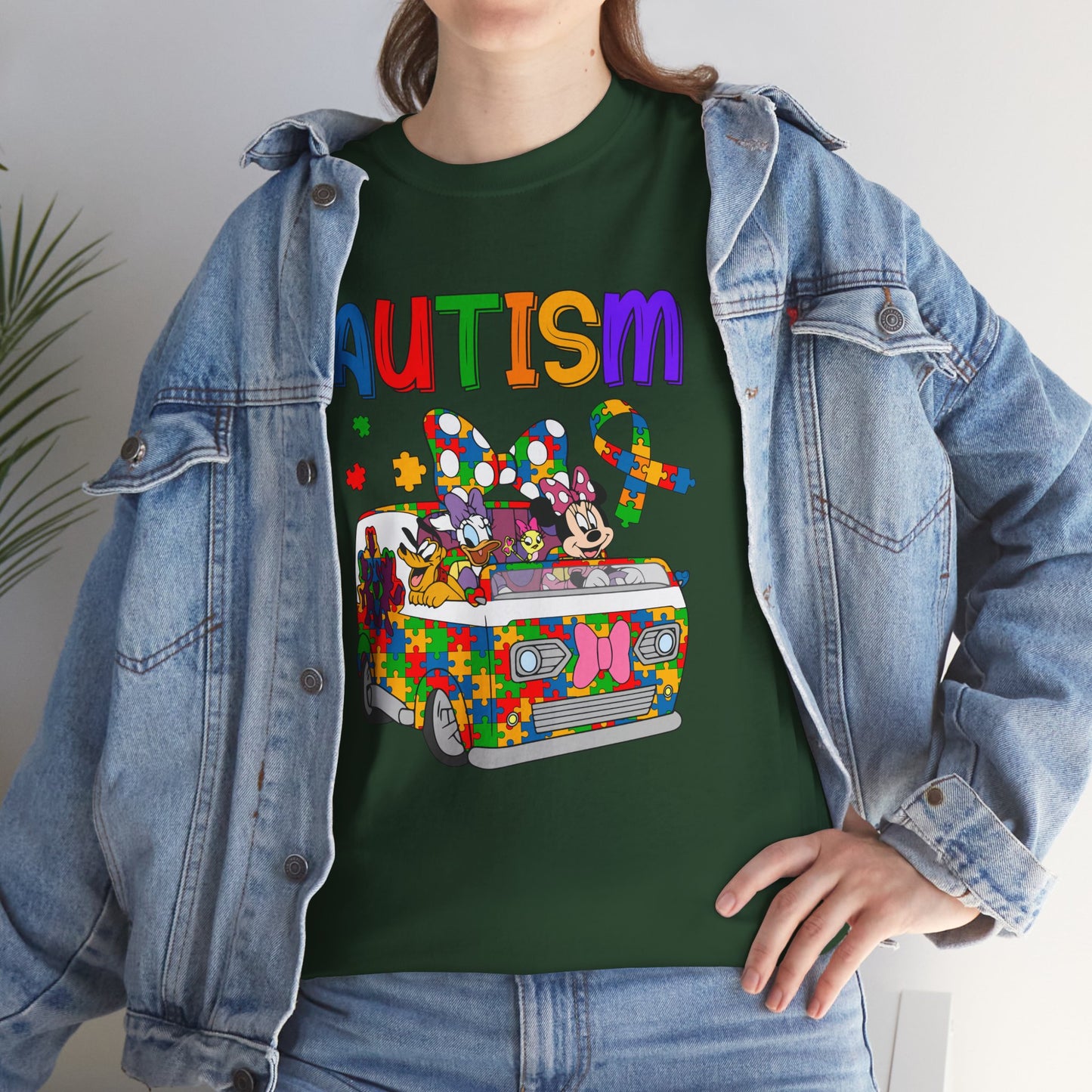 Autism Awareness Puzzle Van T-Shirt — Colorful Support Tee