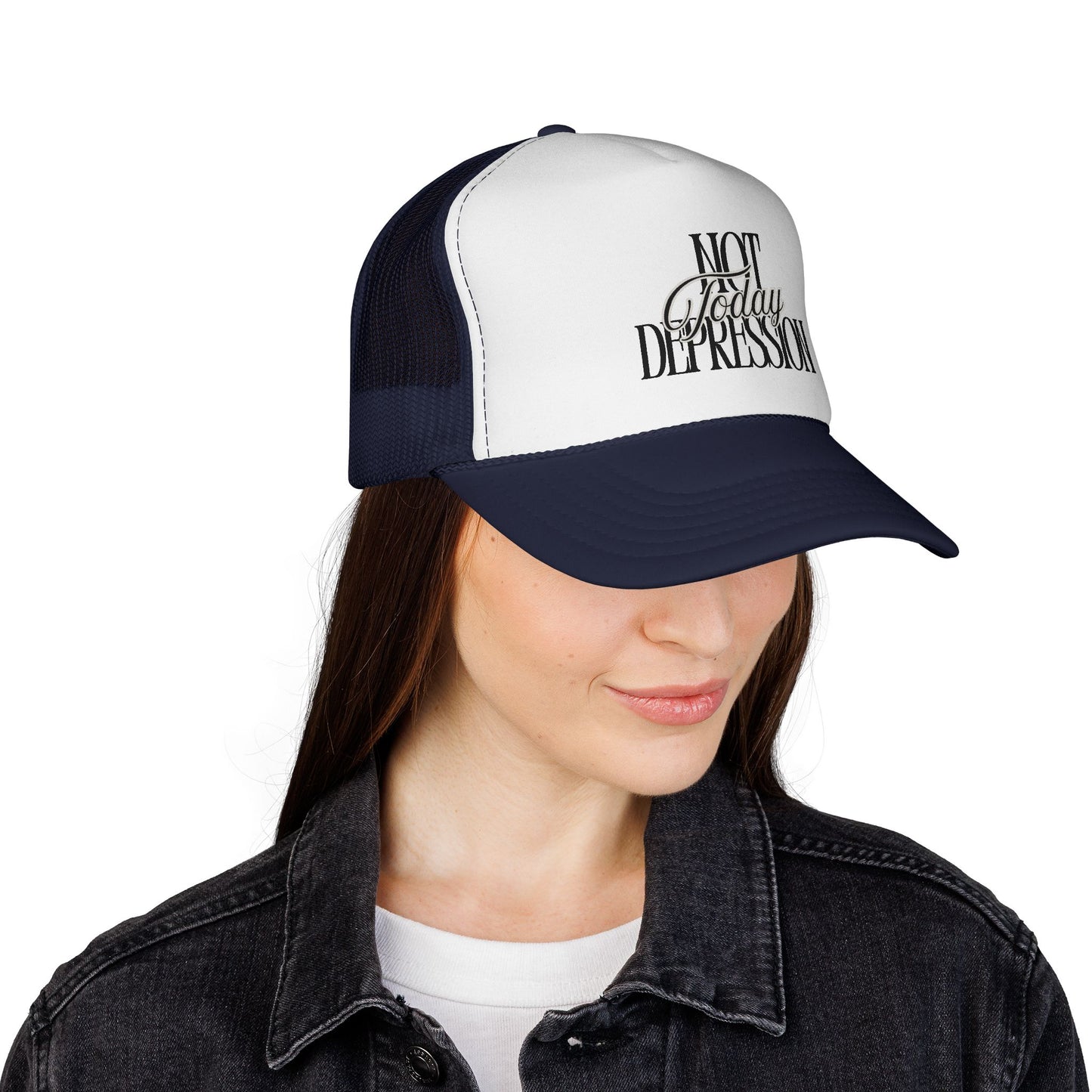 Trucker Cap — "Not Today Depression" Embroidered Mental Health Awareness Hat