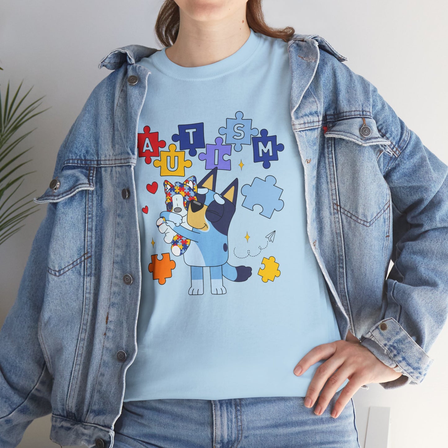 Autism Awareness Puzzle Puppy T-Shirt — Cute Supportive Autism Design