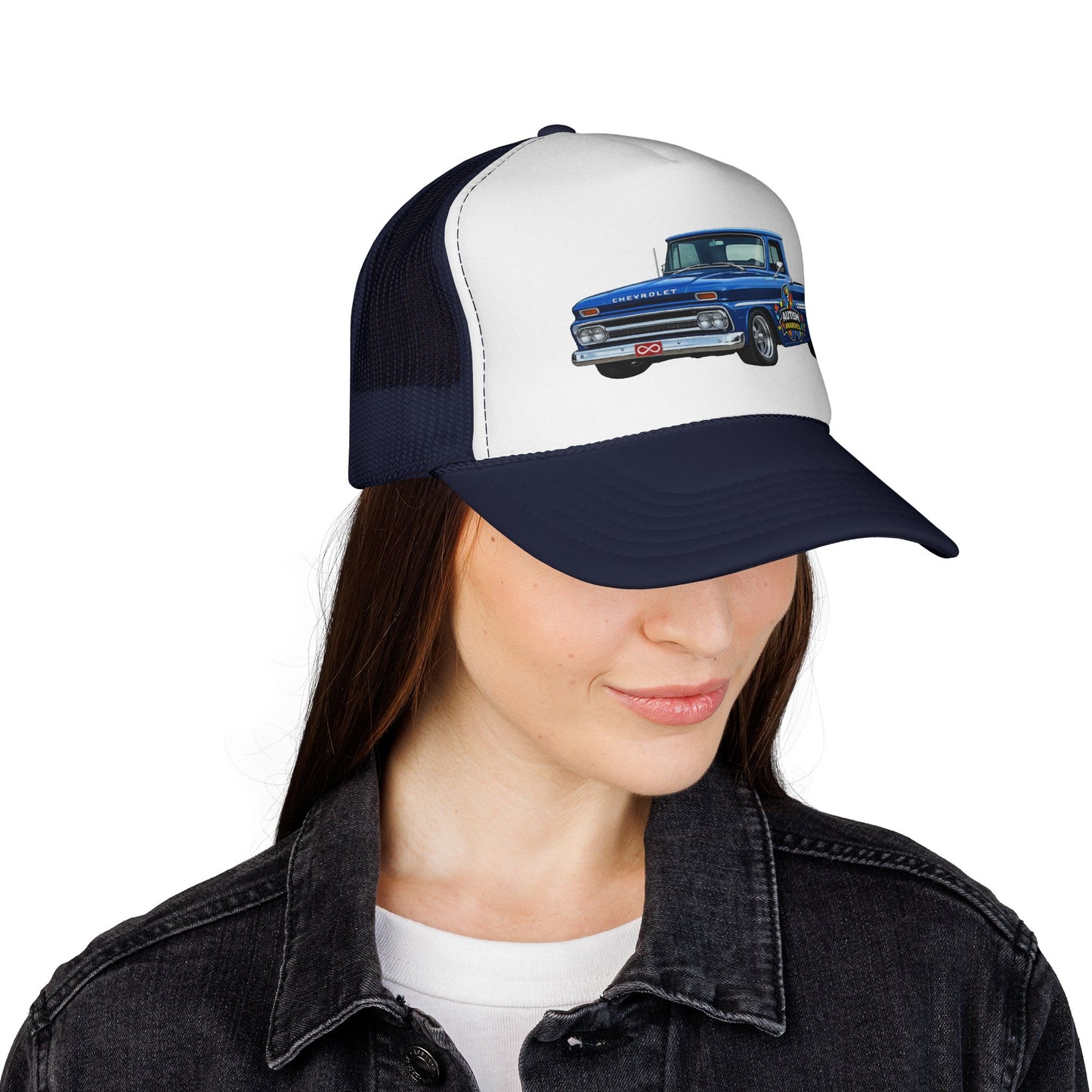 Tim’s Truck- Vintage Blue Pickup Trucker Cap — Classic Retro Truck Mesh Hat