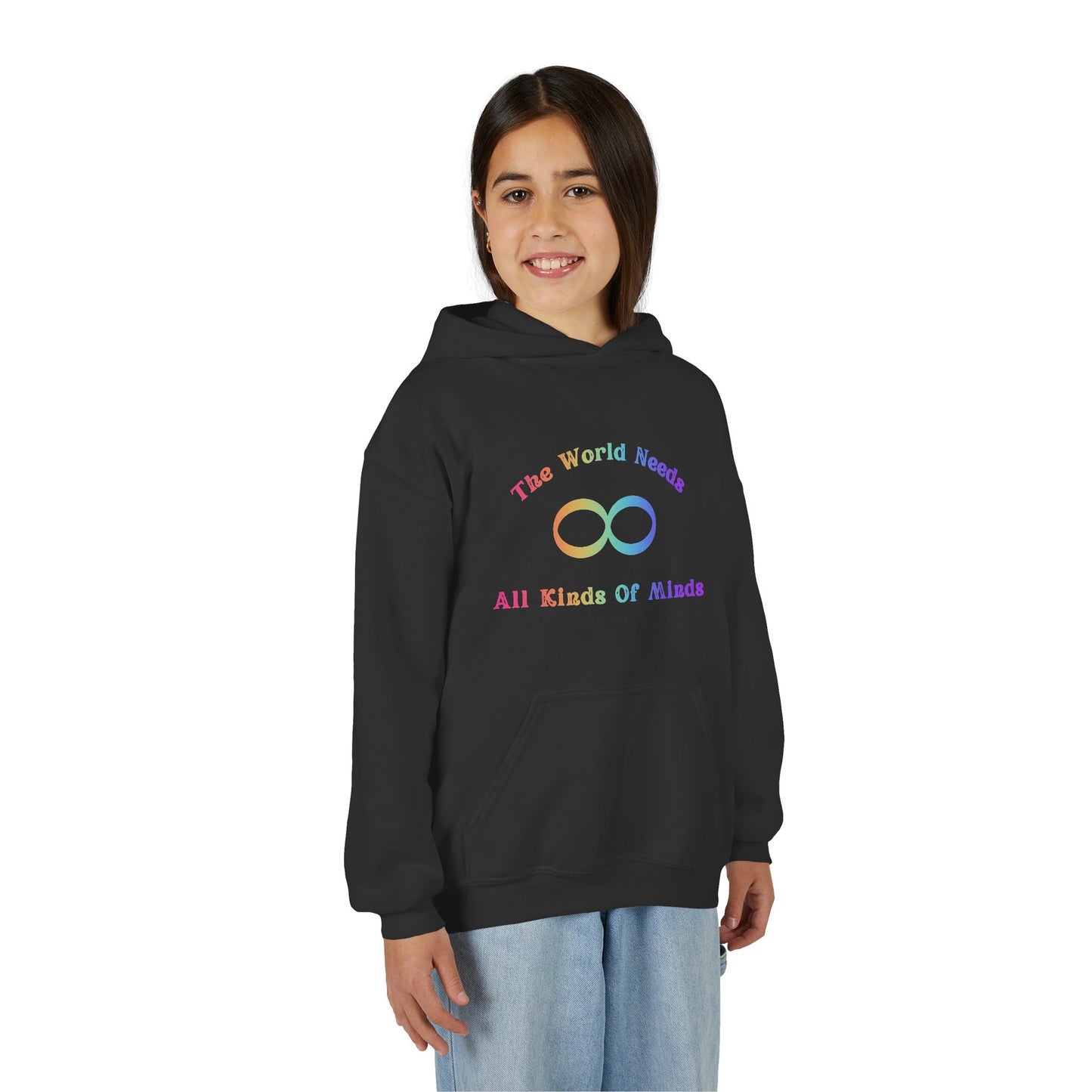 Inclusive Minds Youth Hoodie - The World Needs All Kinds of Minds