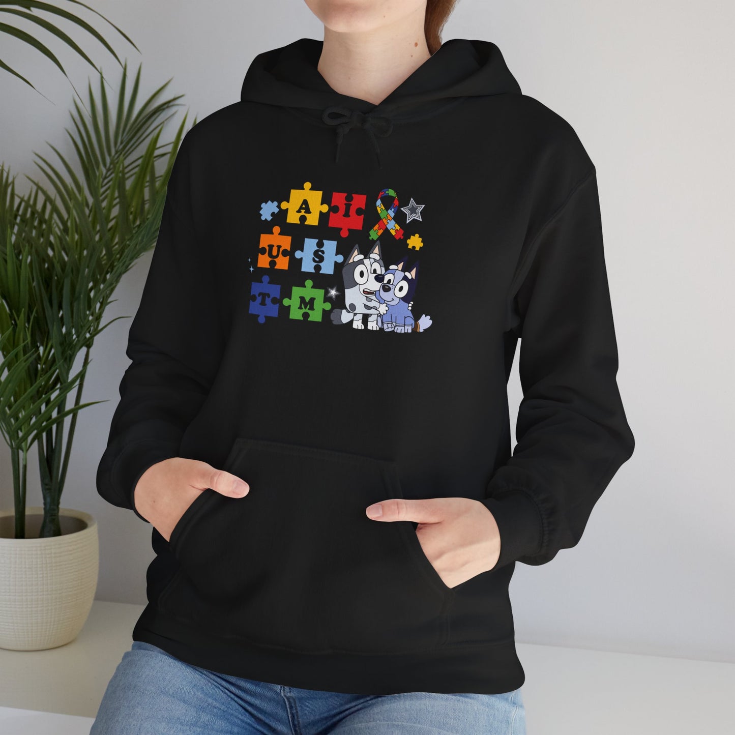 Autism Awareness Puzzle Paw Hoodie