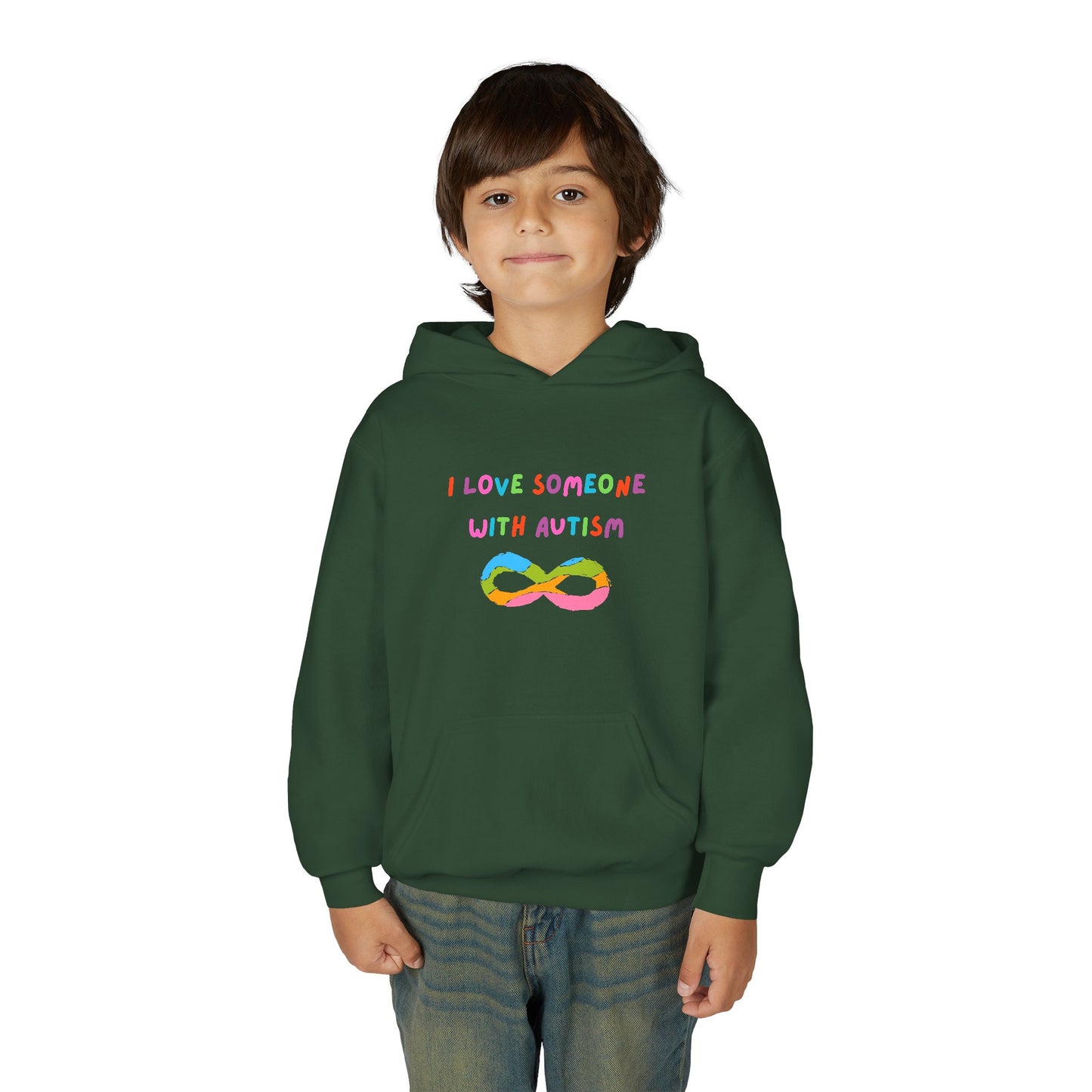 Autism Awareness Youth Hoodie - I Love Someone with Autism