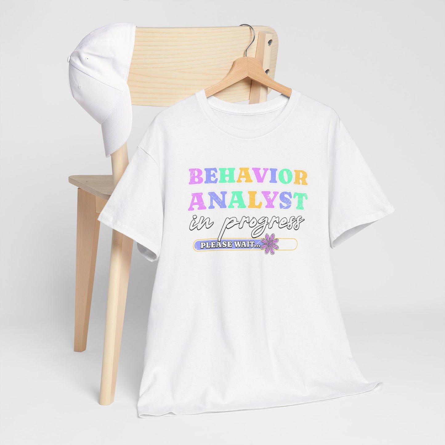 Behavior Analyst in Progress T-Shirt — Pastel Rainbow ABA Therapist Tee