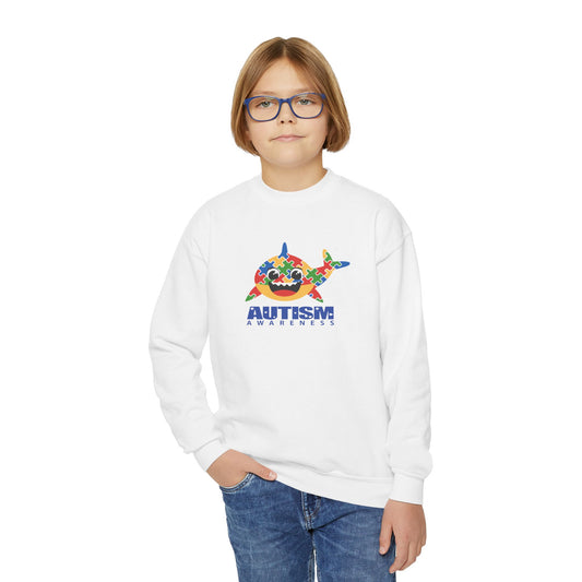 Colorful Autism Awareness Youth Crewneck Sweatshirt