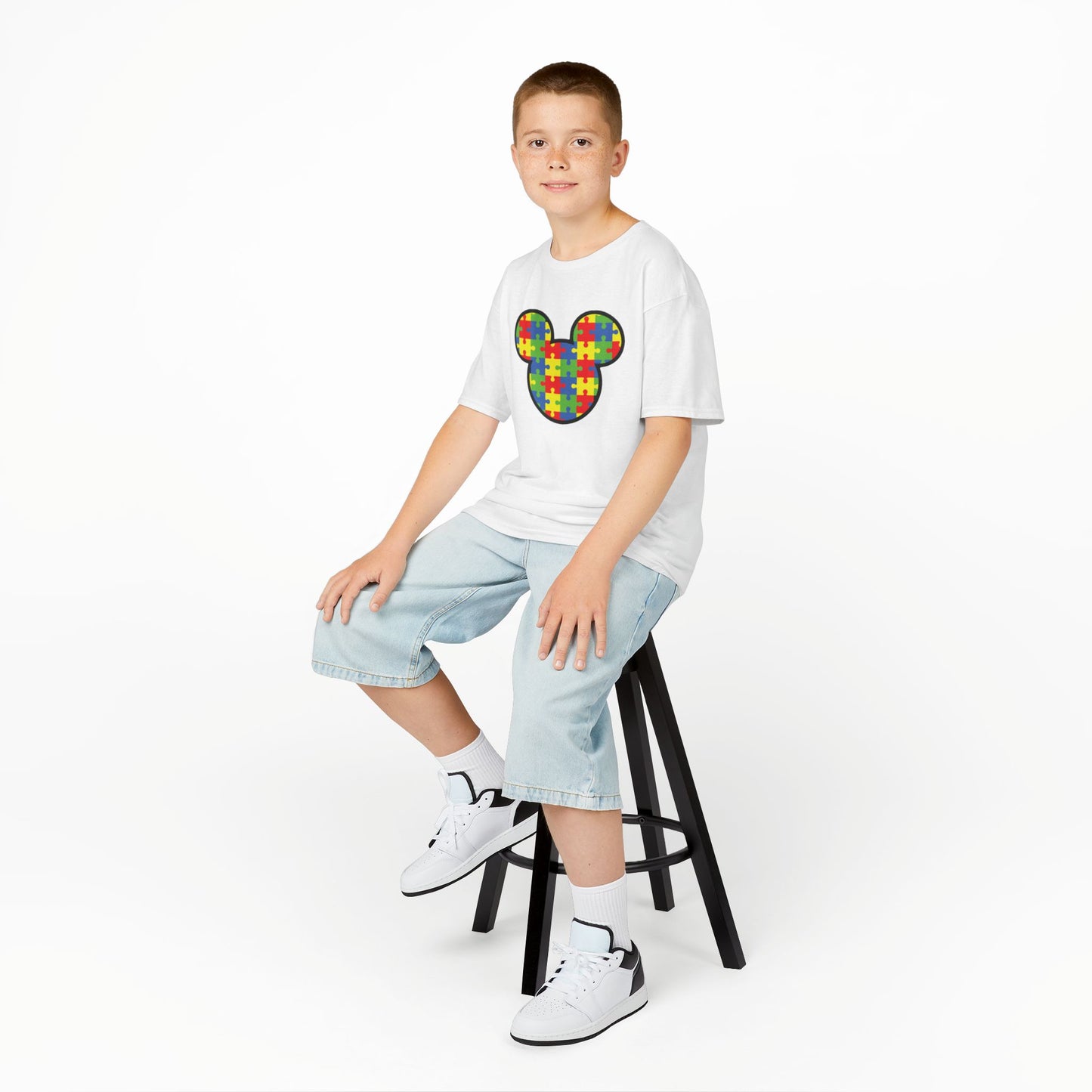 Colorful Puzzle Mickey Mouse Kids Tee