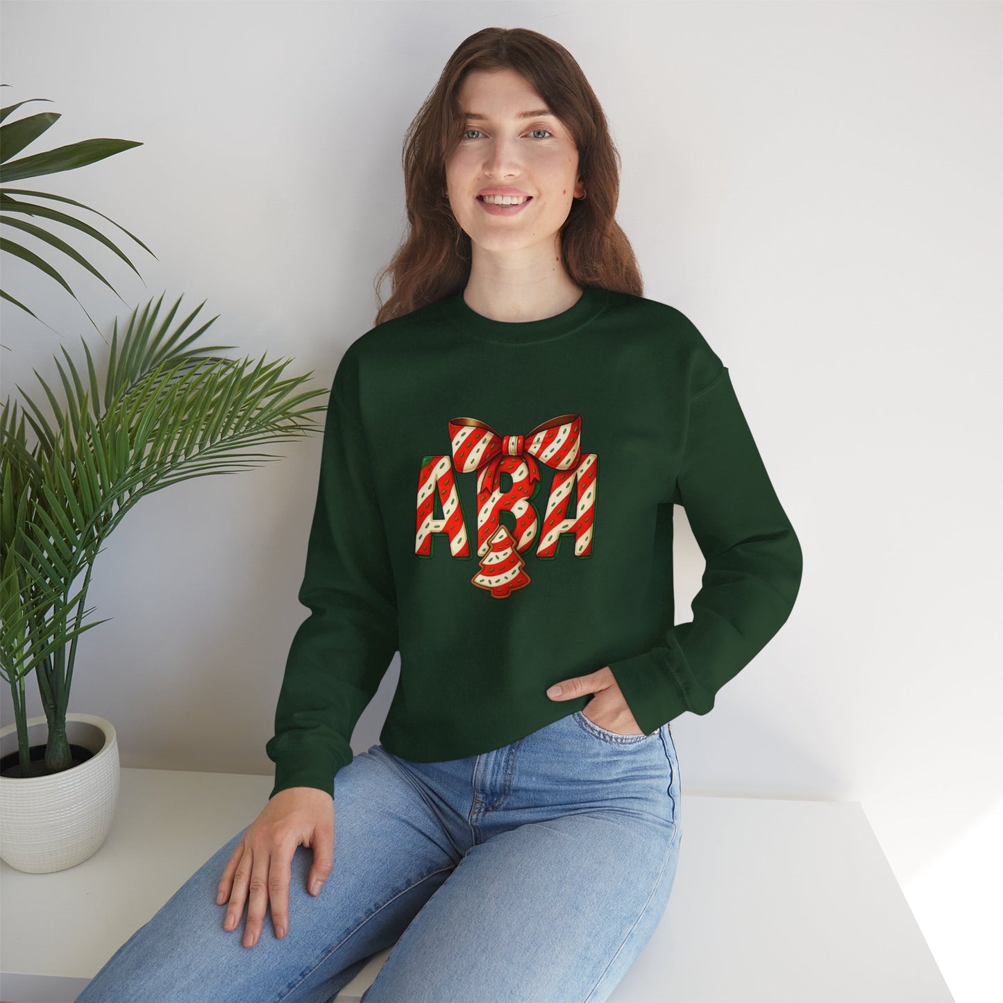 ABA Little Debbie Cake Candy Cane Graphic Sweatshirt — Holiday Music Fan Crewneck