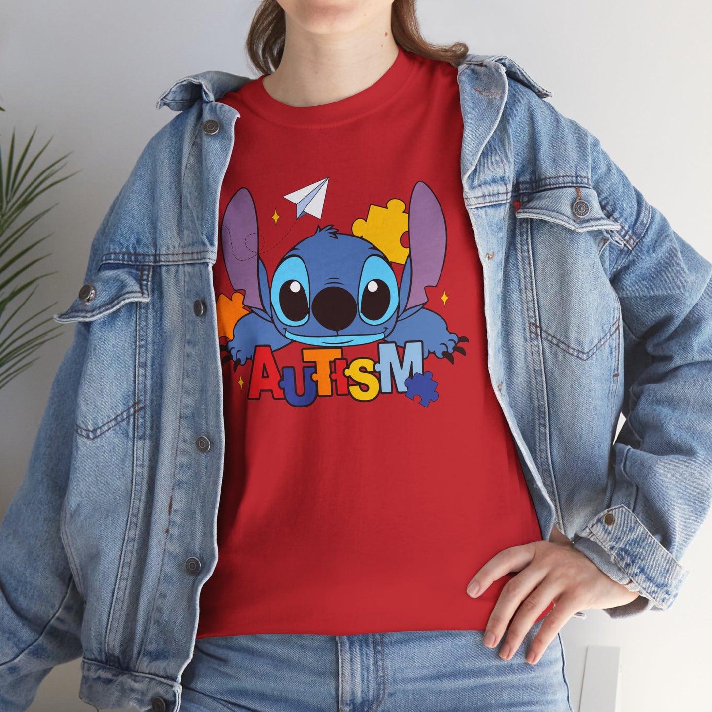 Autism Puzzle Heart T‑Shirt — Cute Blue Character Awareness Tee