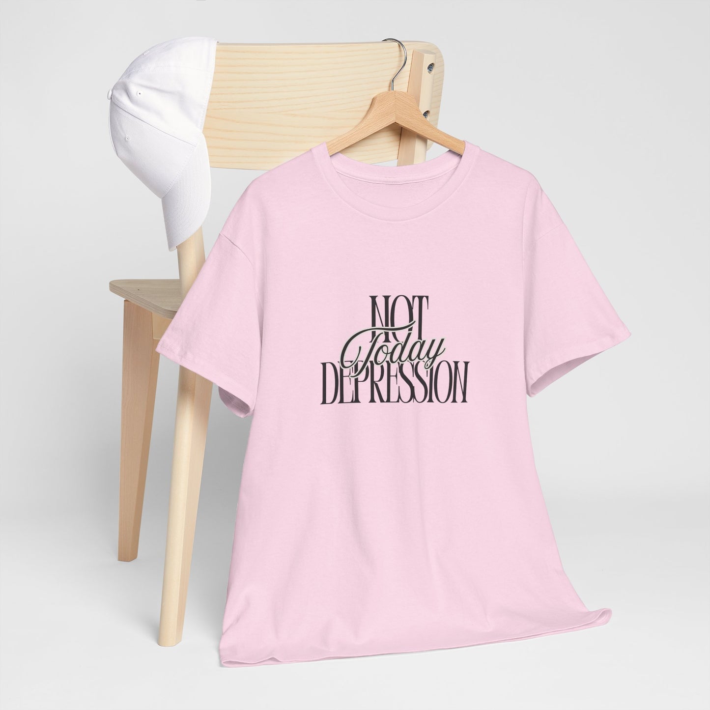 Not Today Depression Unisex Heavy Cotton Tee