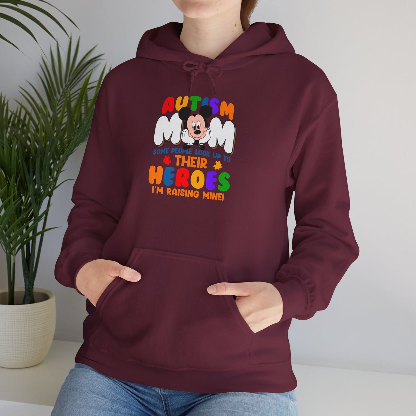 Autism Mom & Their Heroes Hoodie — I'm Raising Mine Colorful Support Pullover