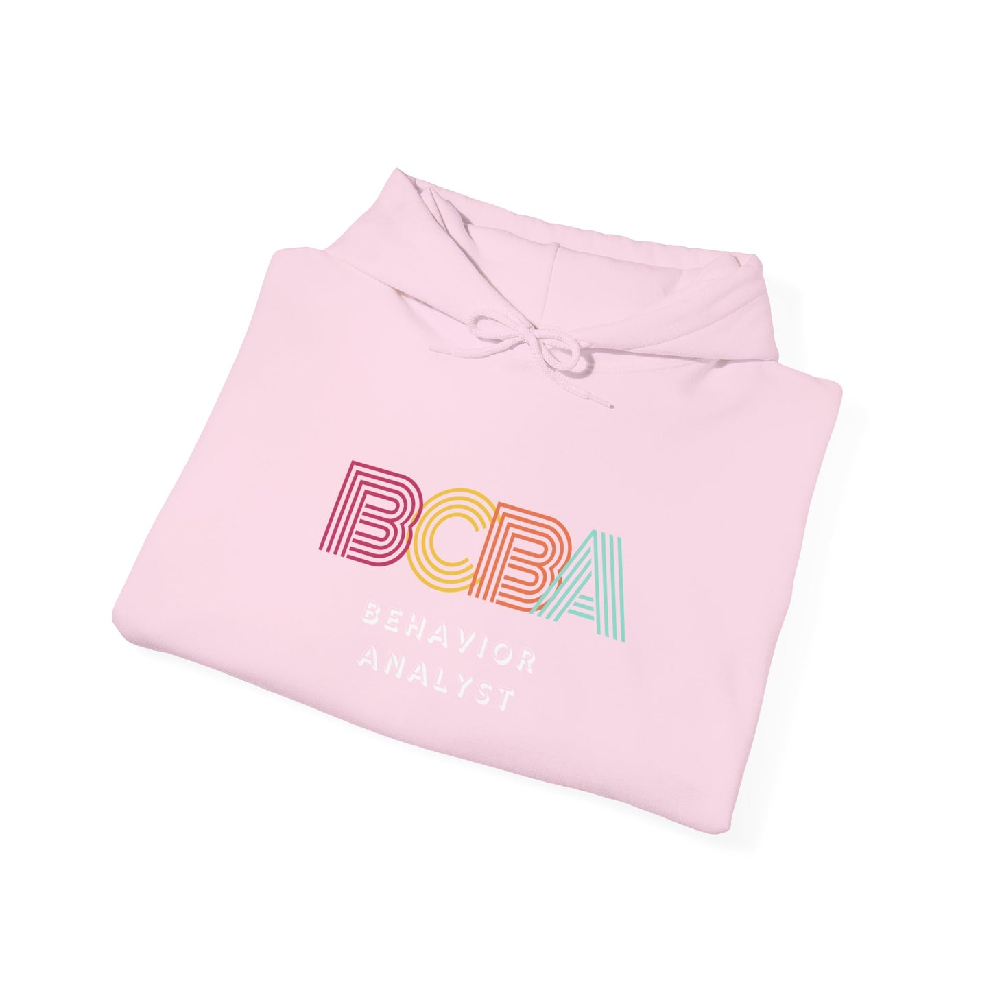 BCBA Retro Rainbow Hoodie — Kids & Adult ABA Therapist Pullover
