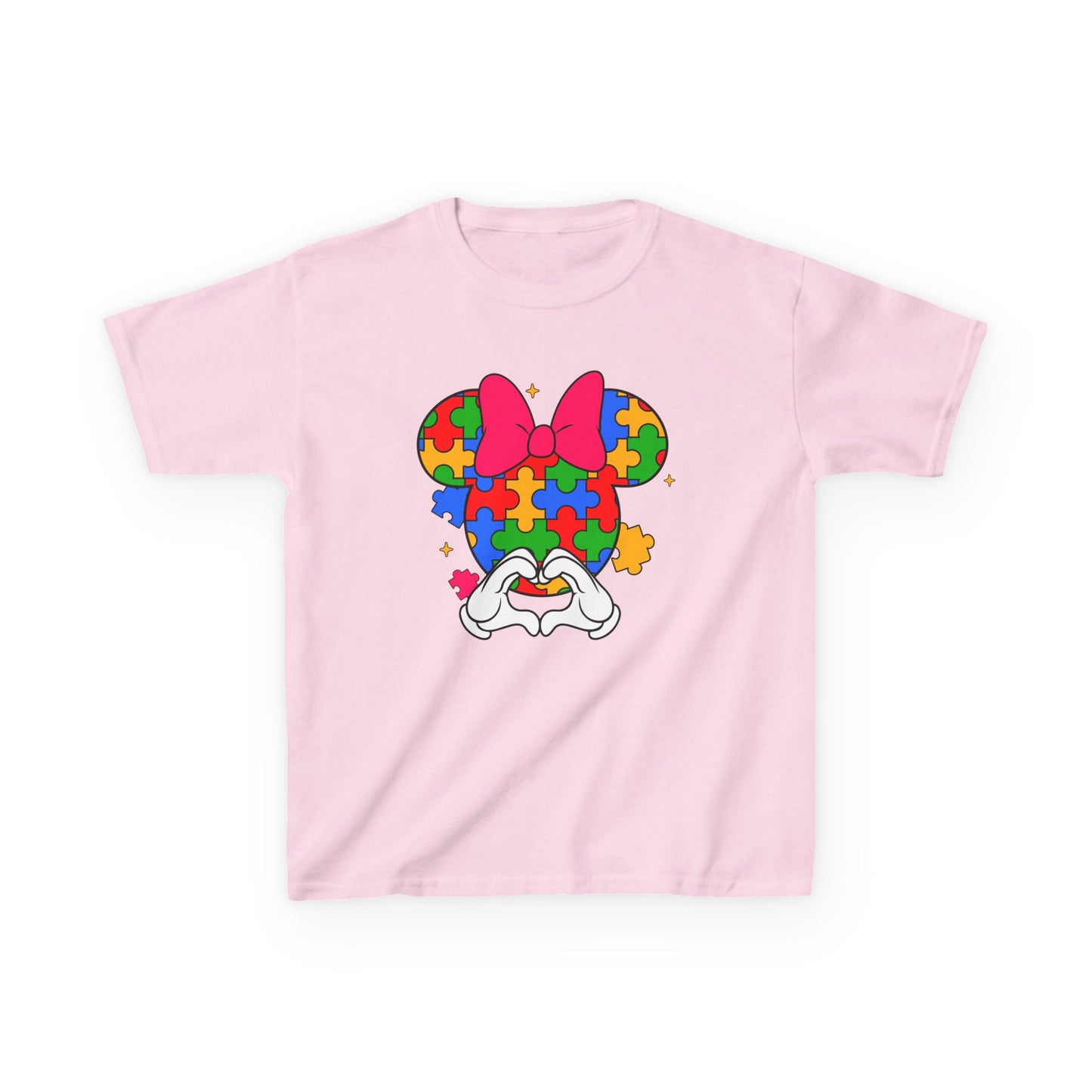Autism Awareness Puzzle Minnie Kids T-Shirt
