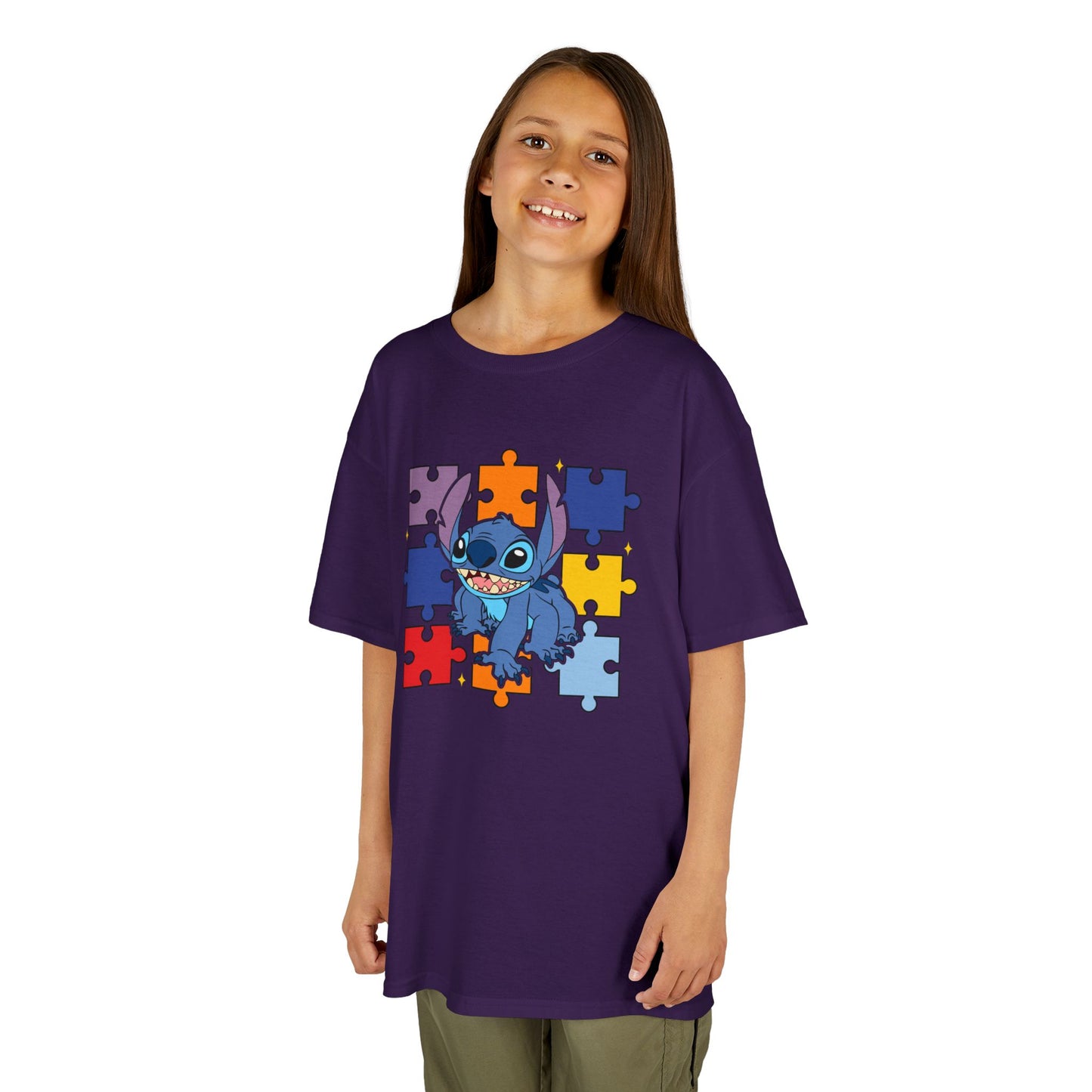 Autism Puzzle Stitch Kids Tee