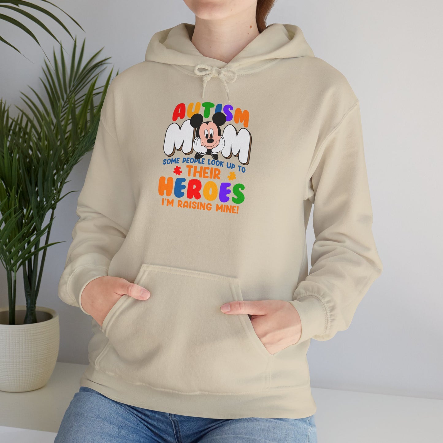 Autism Mom & Their Heroes Hoodie — I'm Raising Mine Colorful Support Pullover