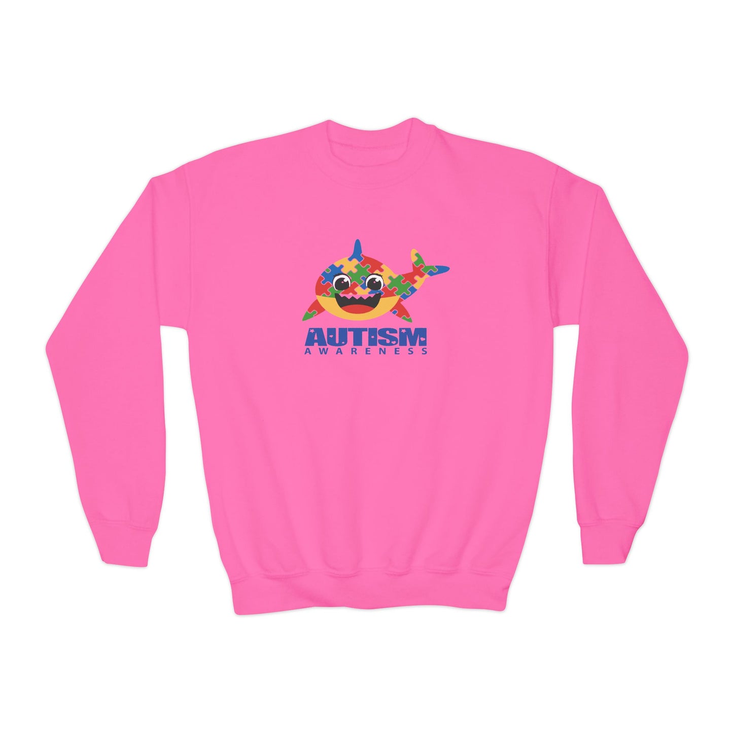 Colorful Autism Awareness Youth Crewneck Sweatshirt
