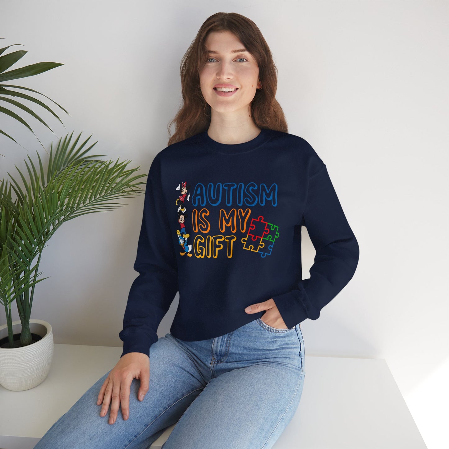 Autism Is My Gift Crewneck Sweatshirt
