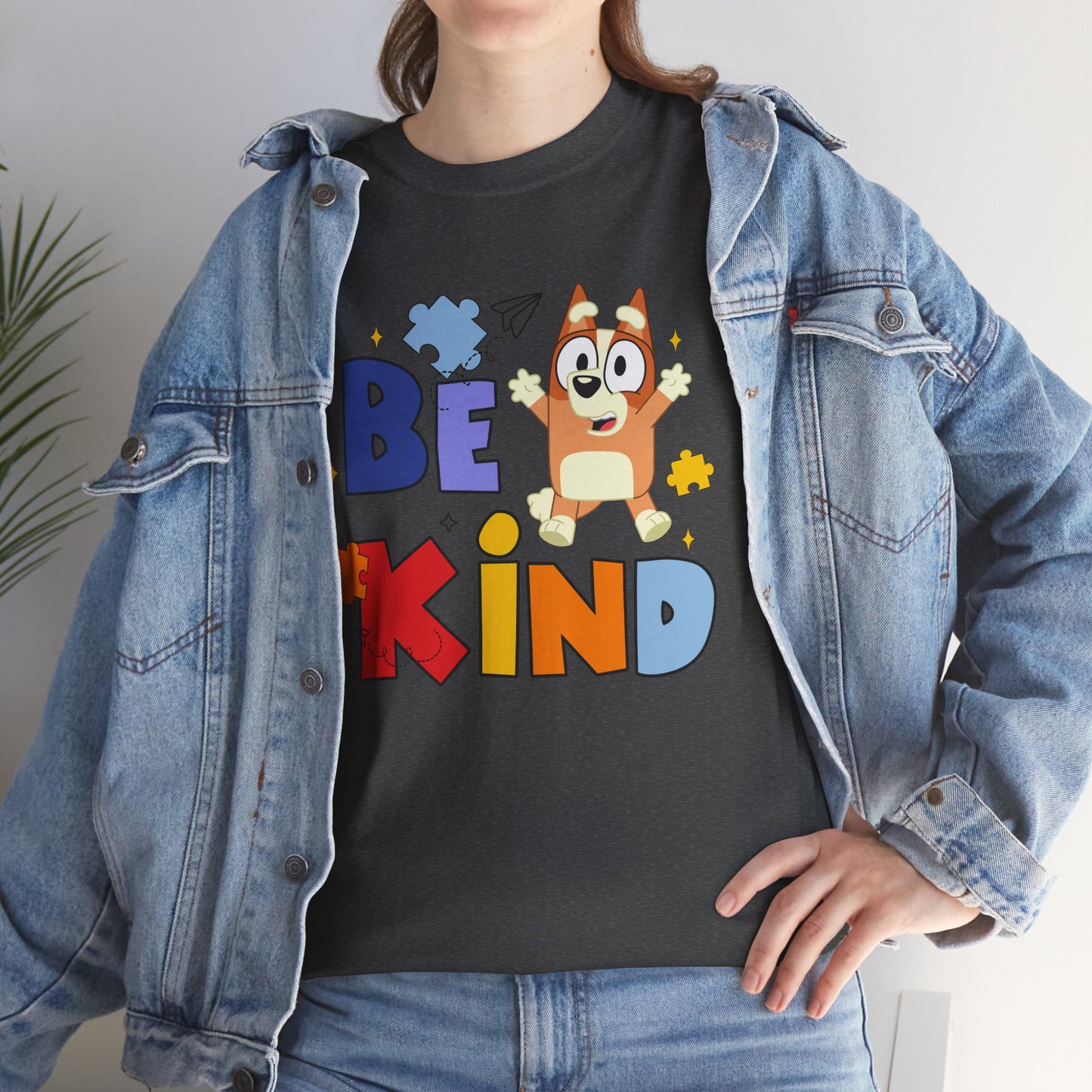 Be Kind Kids T-Shirt — Cute Cartoon Dog Positive Message Tee