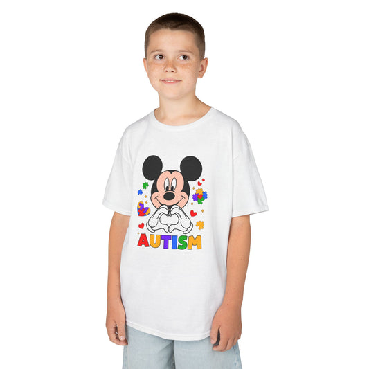 Kids Autism Awareness Tee — Colorful Puzzle Heart Design