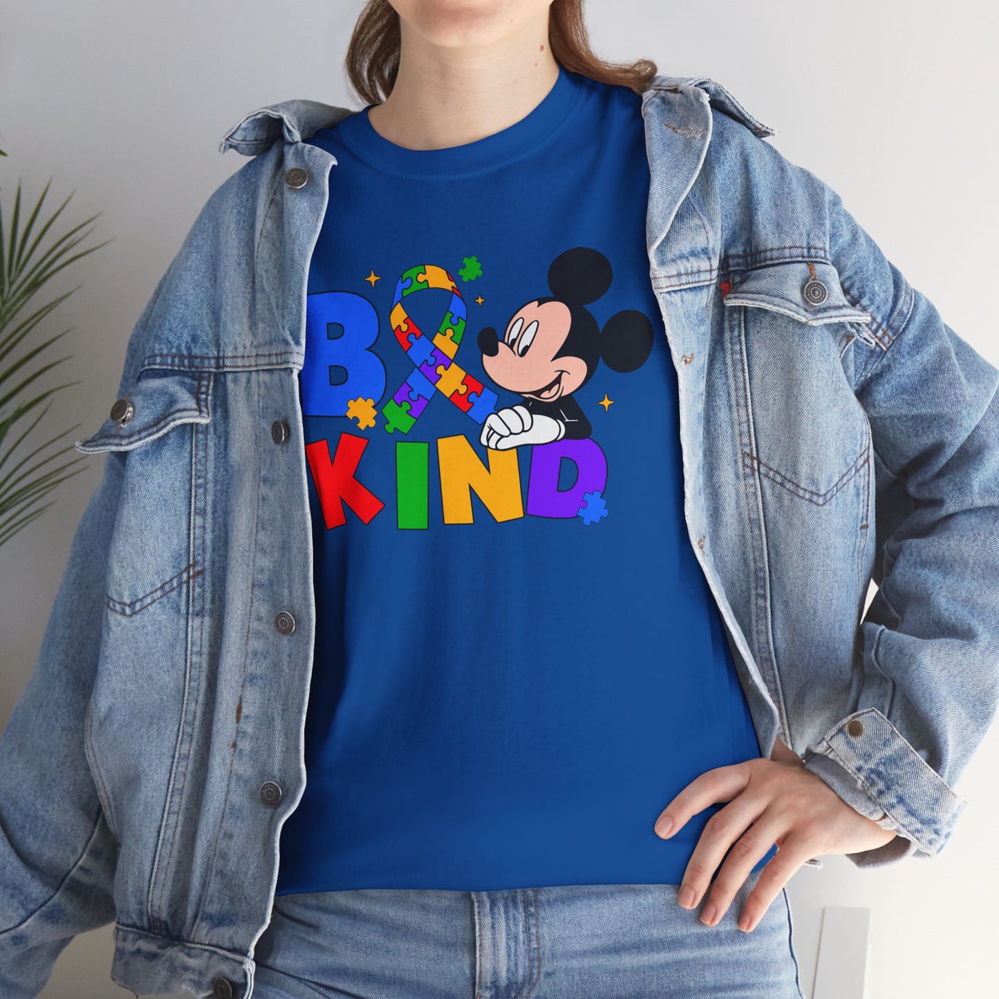 Be Kind Kids T‑Shirt — Colorful Ribbon & Character Graphic