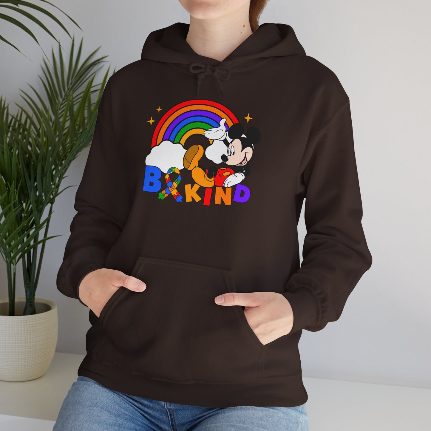 Hoodie — Be Kind Rainbow Mickey Graphic Pullover