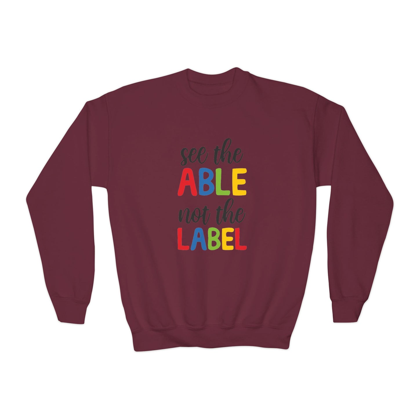 See the Able Not the Label Youth Crewneck Sweatshirt
