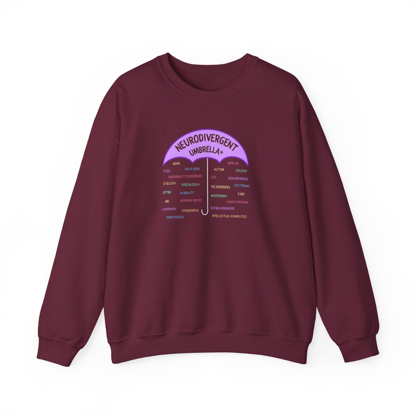 Neurodivergent Umbrella Crewneck Sweatshirt — Inclusive Pride Pullover