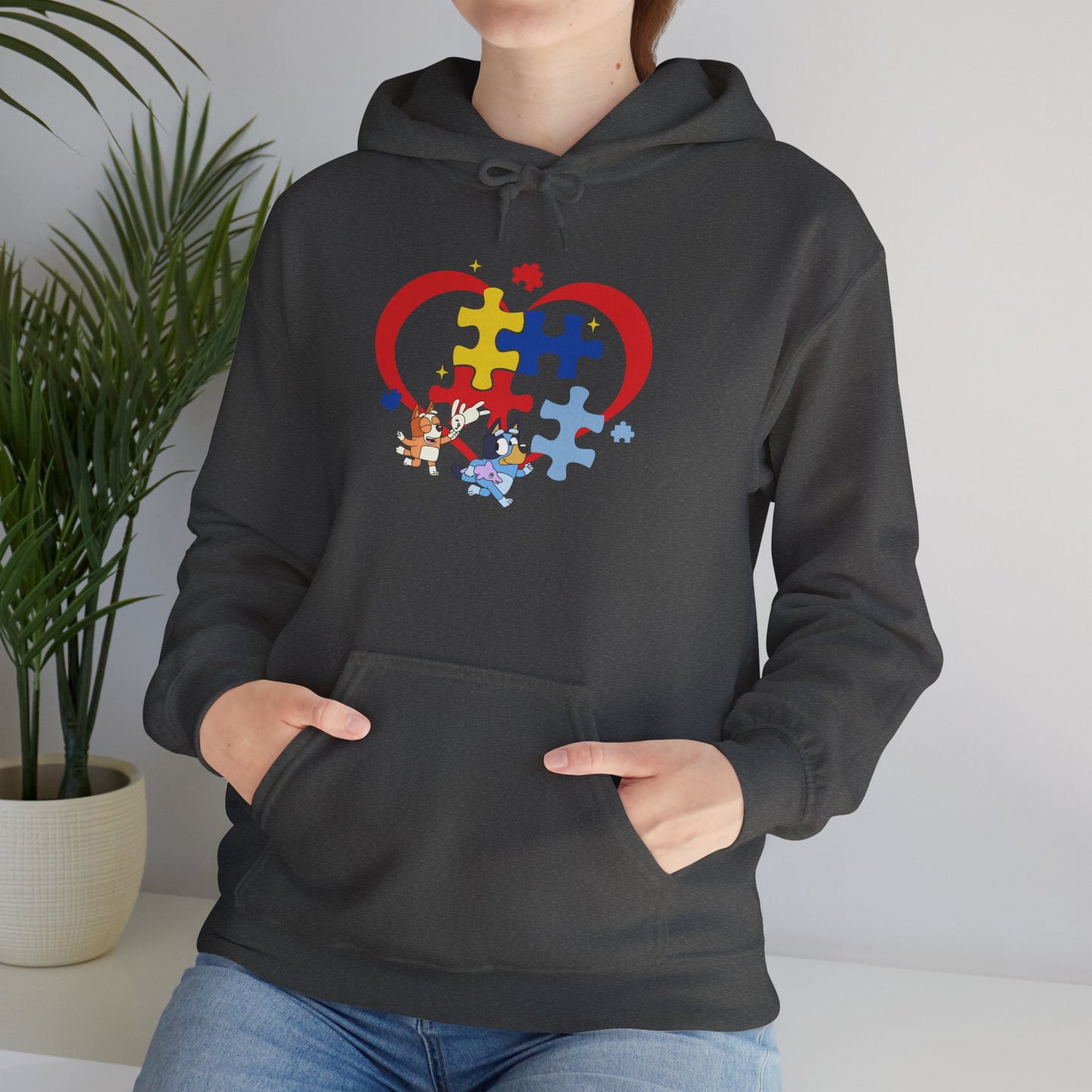 Autism Awareness Puzzle Heart Hoodie — Support & Love Sweatshirt