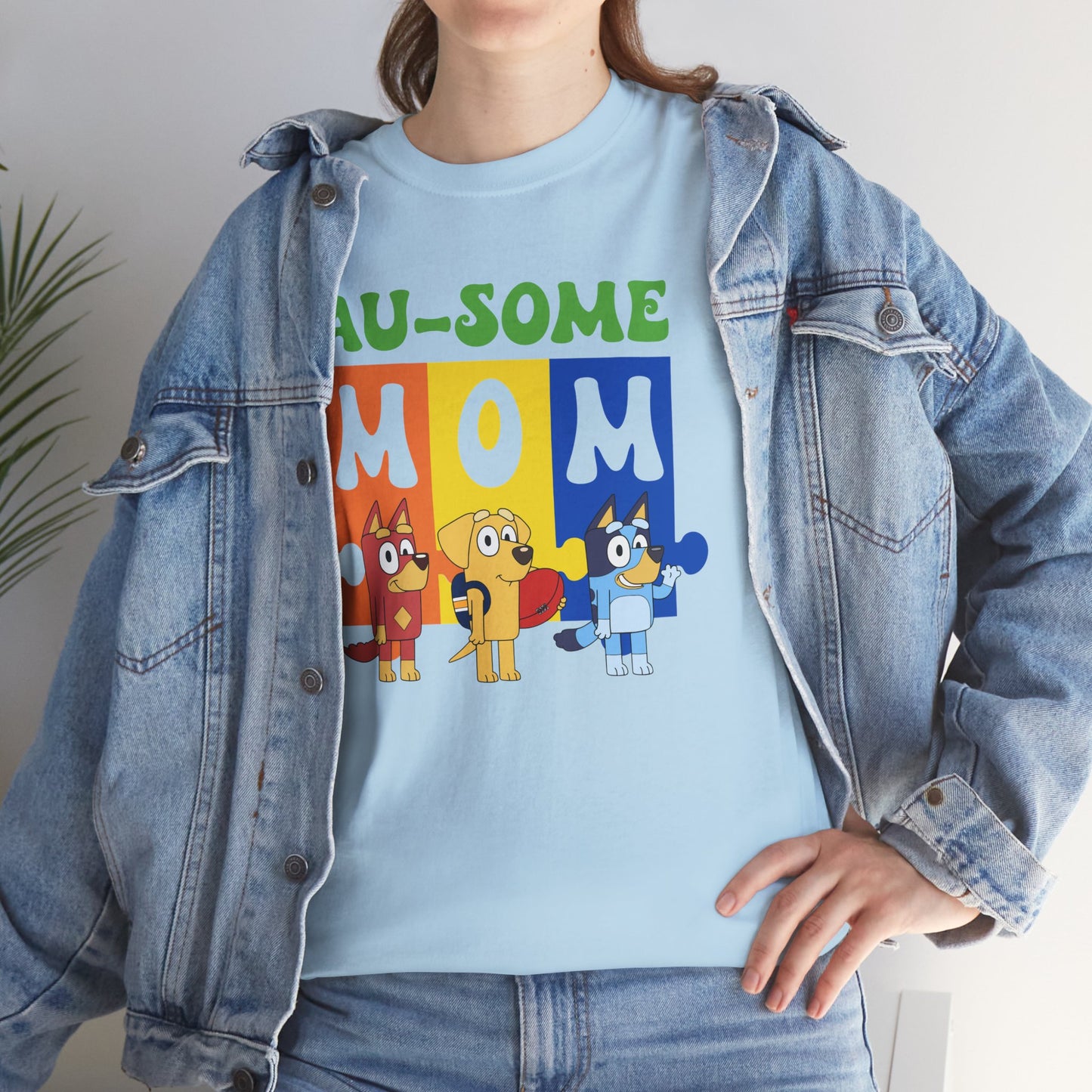 Au-some Mom T-Shirt – Colorful Cartoon Characters Mother’s Day Tee