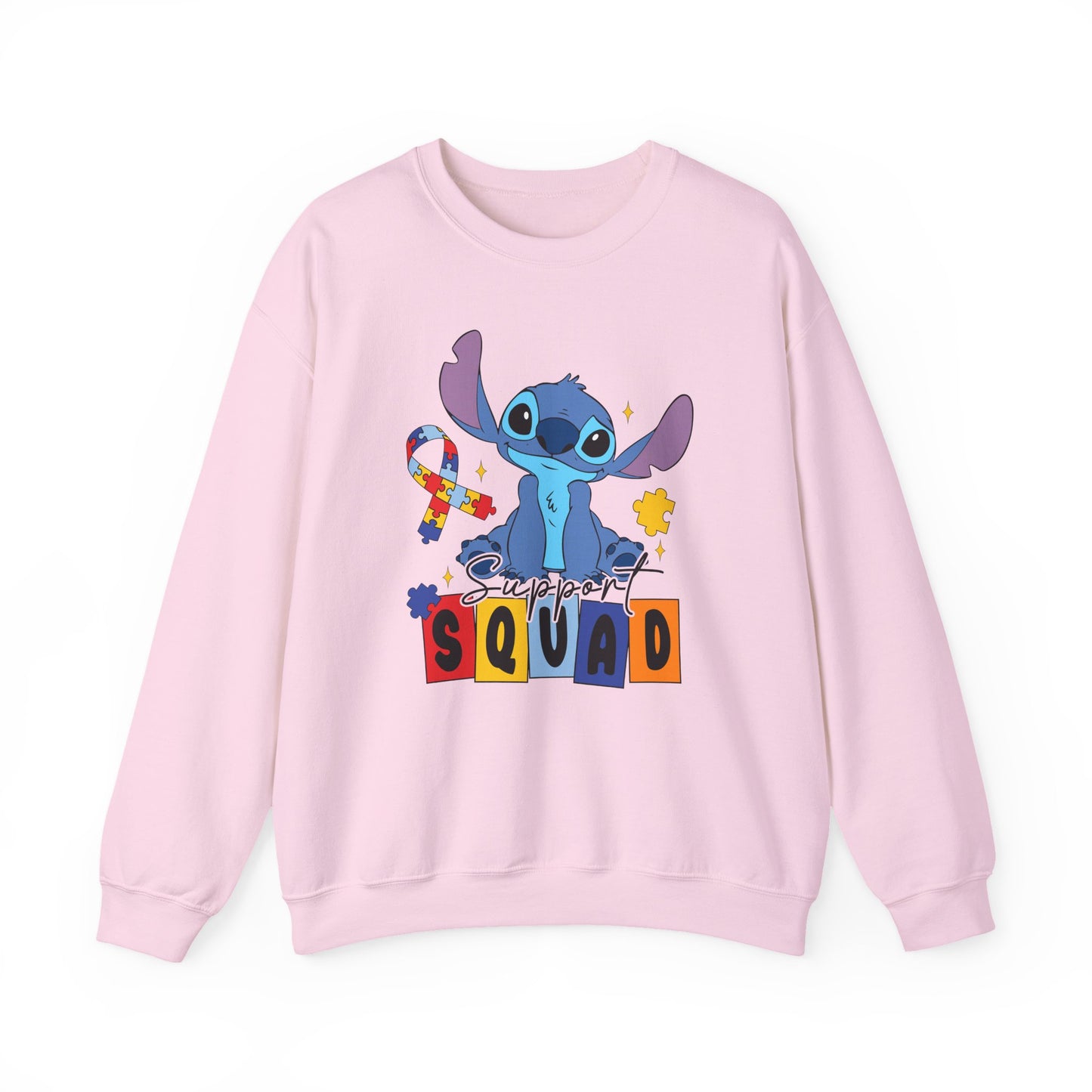 Stitch Squad Crewneck Sweatshirt — Cute Blue Alien Graphic Pullover