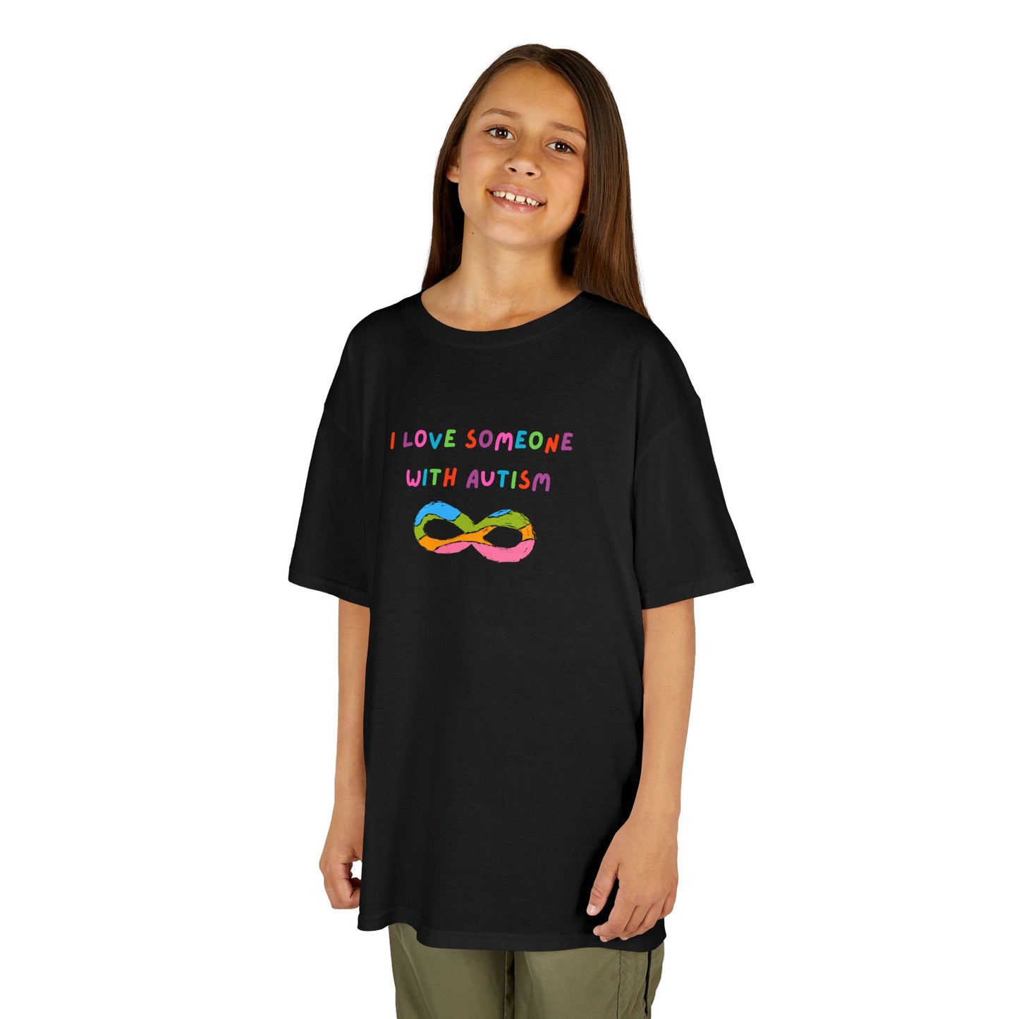 Autism Love Kids Tee - I Love Someone With Autism Graphic T-Shirt