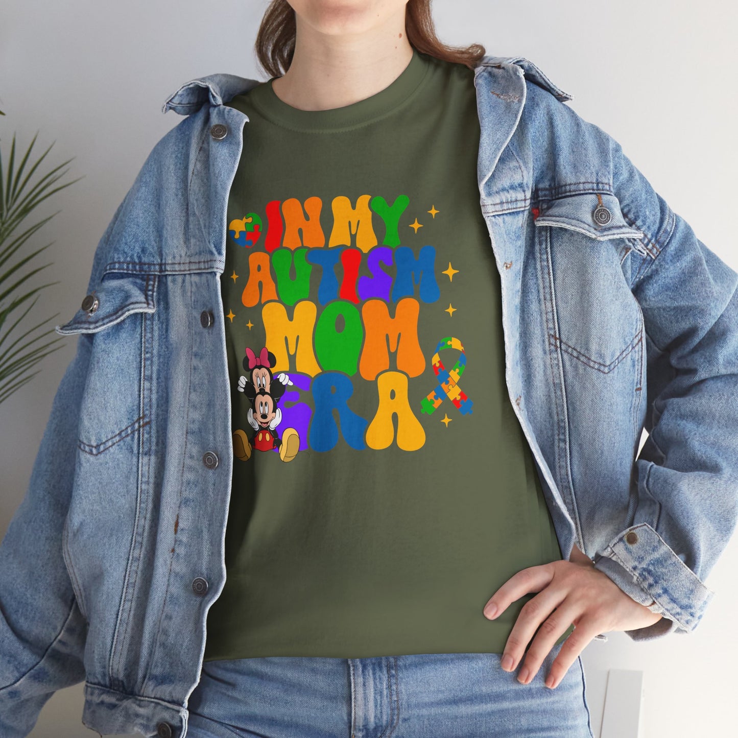 Autism Era Mom T-Shirt – Colorful Puzzle Heart Awareness Tee