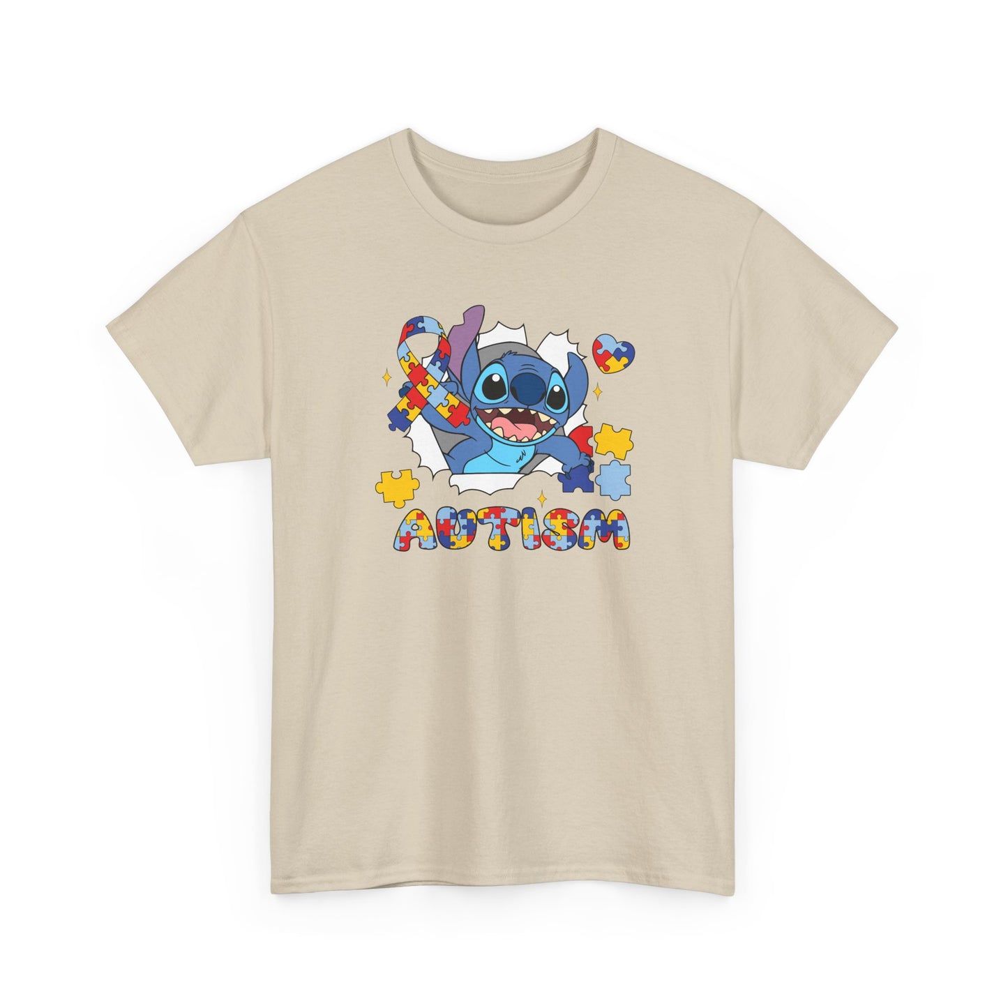 Stitch Autism Awareness T-Shirt — Puzzle Heart Design