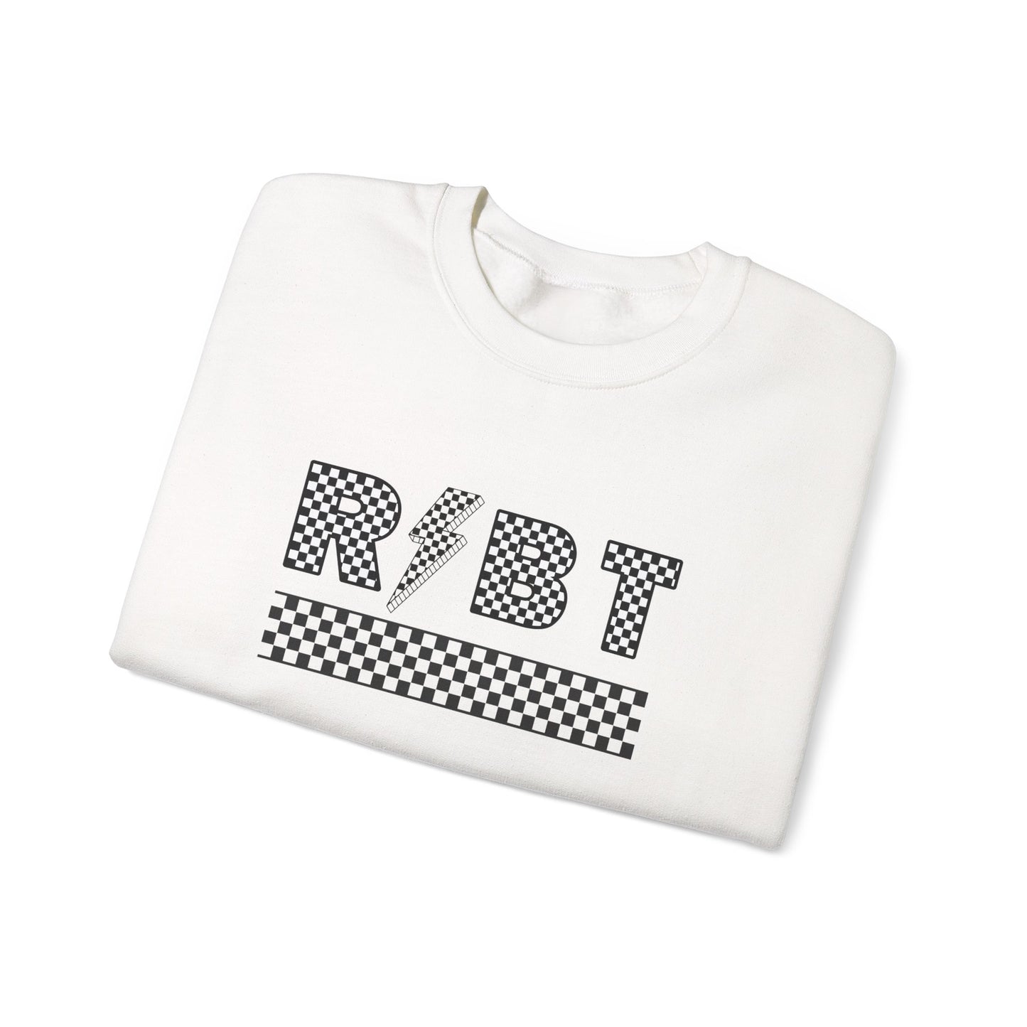 RBT Lightening Bolt Checkered Crewneck Sweatshirt