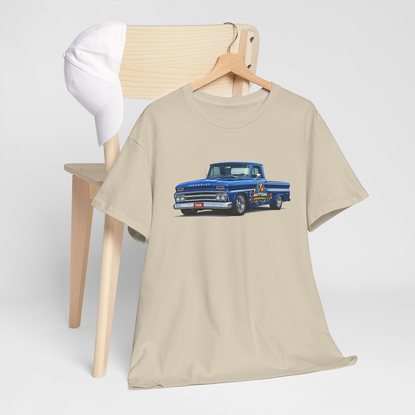 Classic Blue Pickup Truck T‑Shirt — Vintage Chevy C10 Graphic Tee