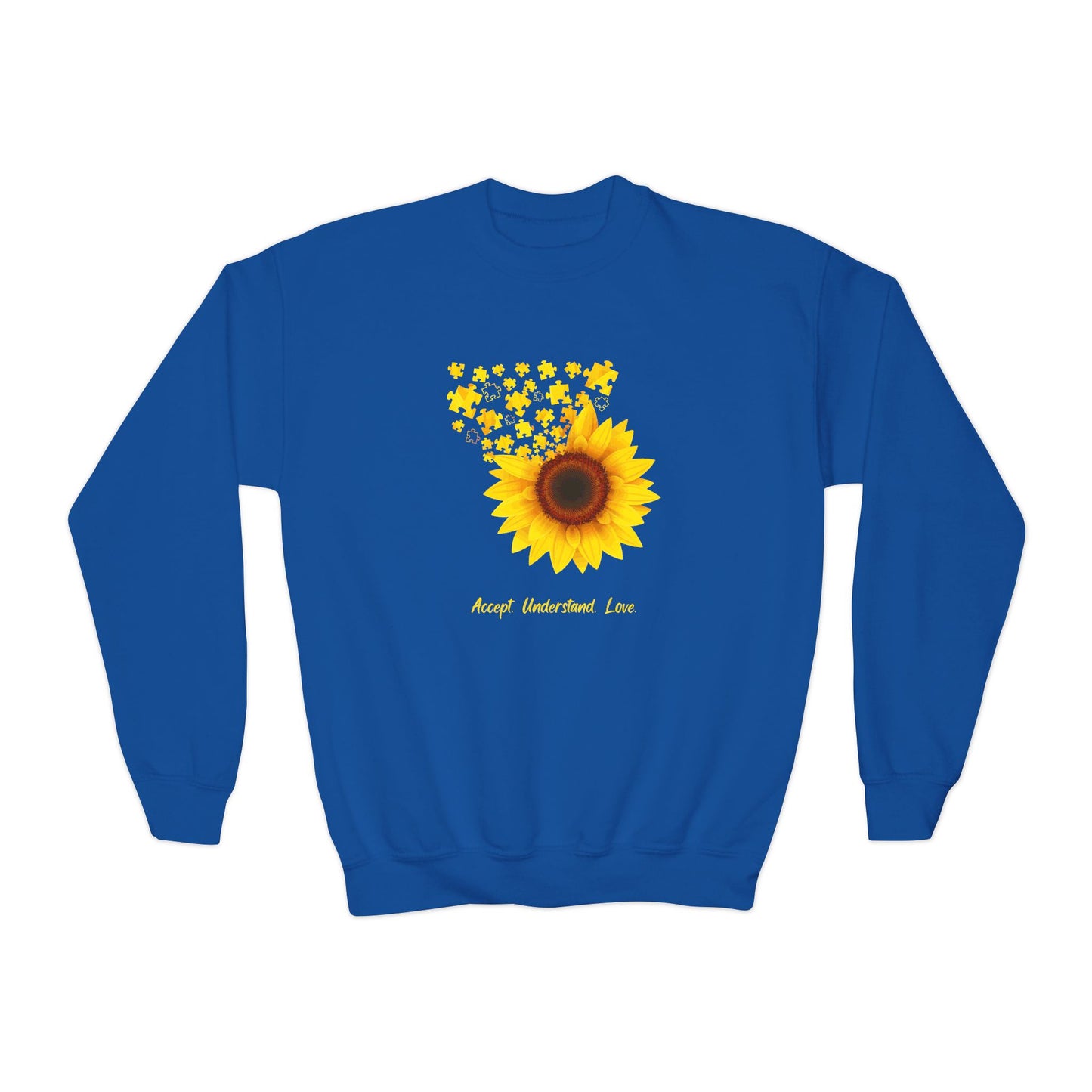 Sunflower Youth Crewneck Sweatshirt - Perfect for Spring and Everyday Wear