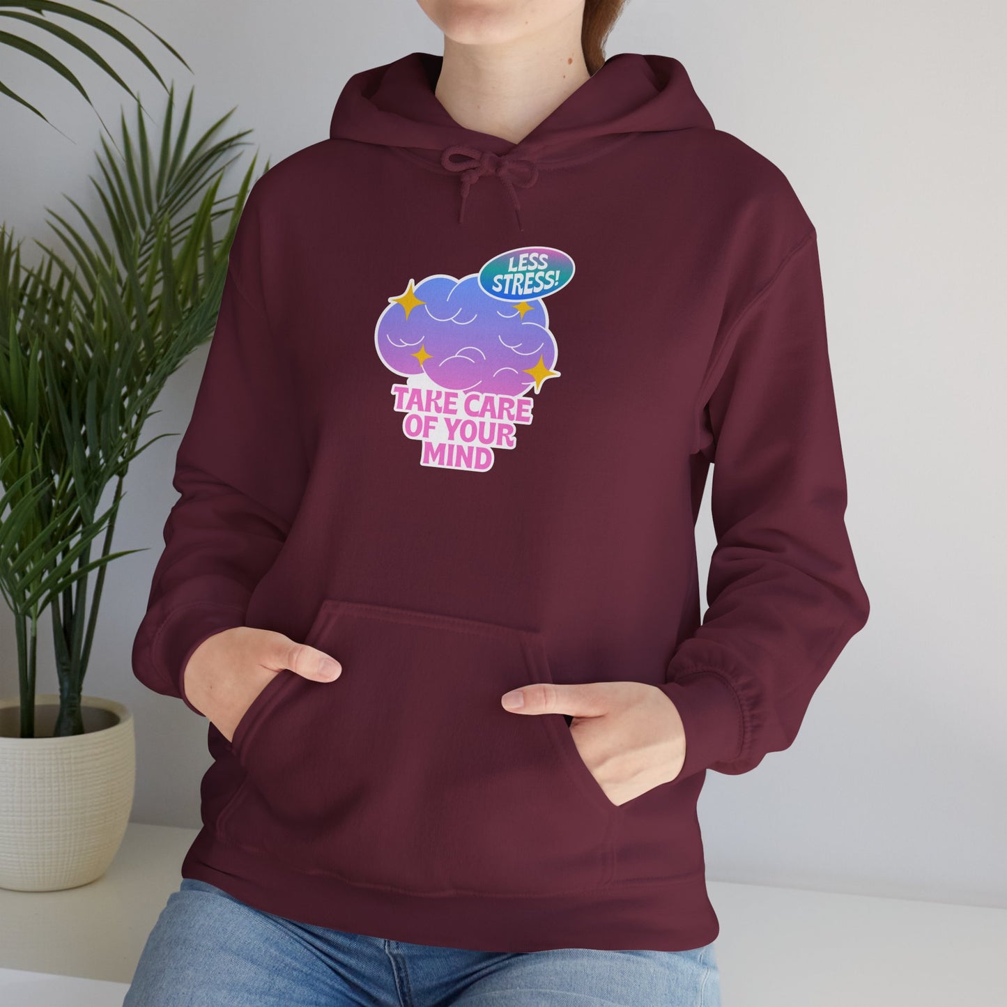 Take Care Of Your Mind Hoodie — Mental Health Cozy Graphic Sweatshirt